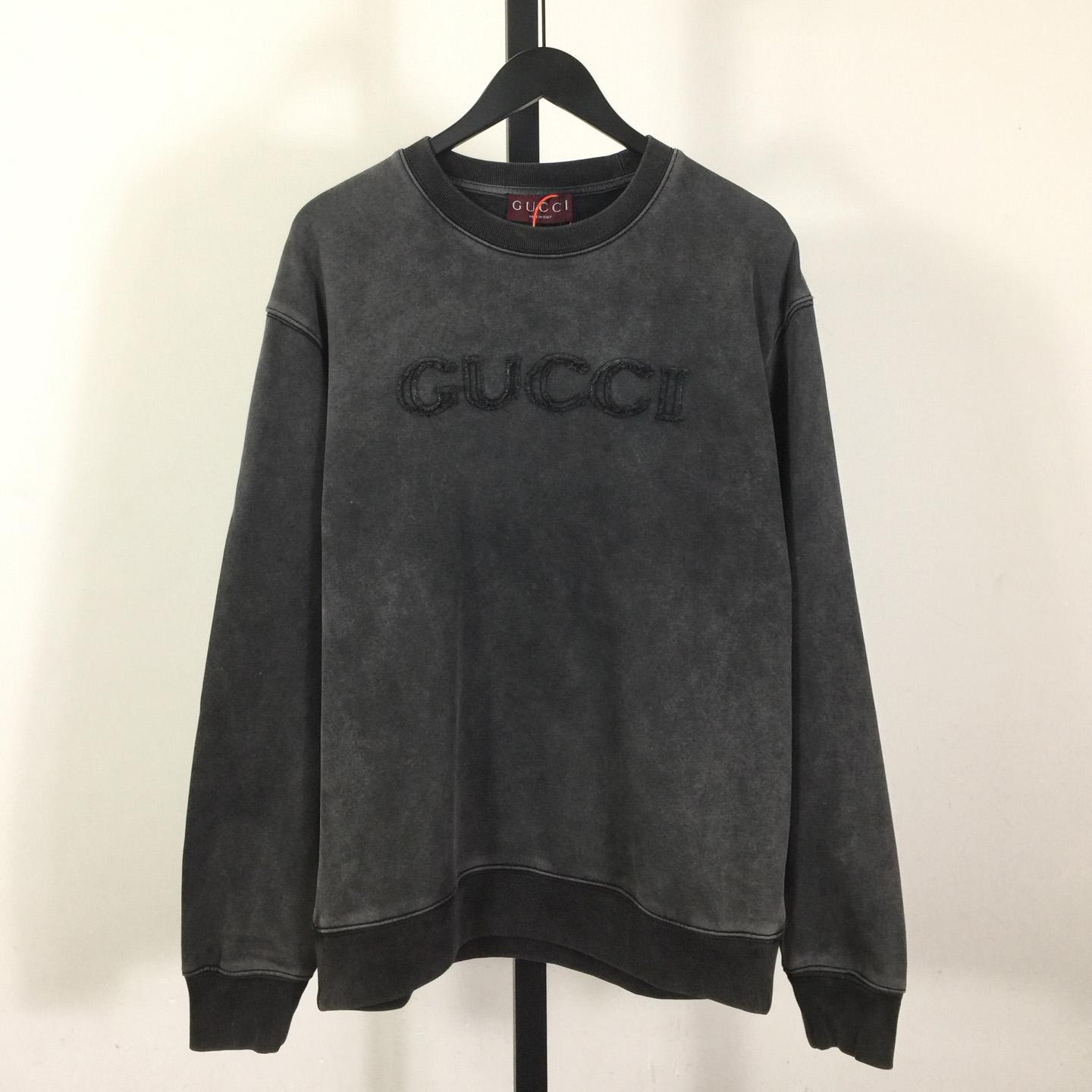 Gucci Cotton Jersey Sweatshirt With Embroidery - FashionPlug