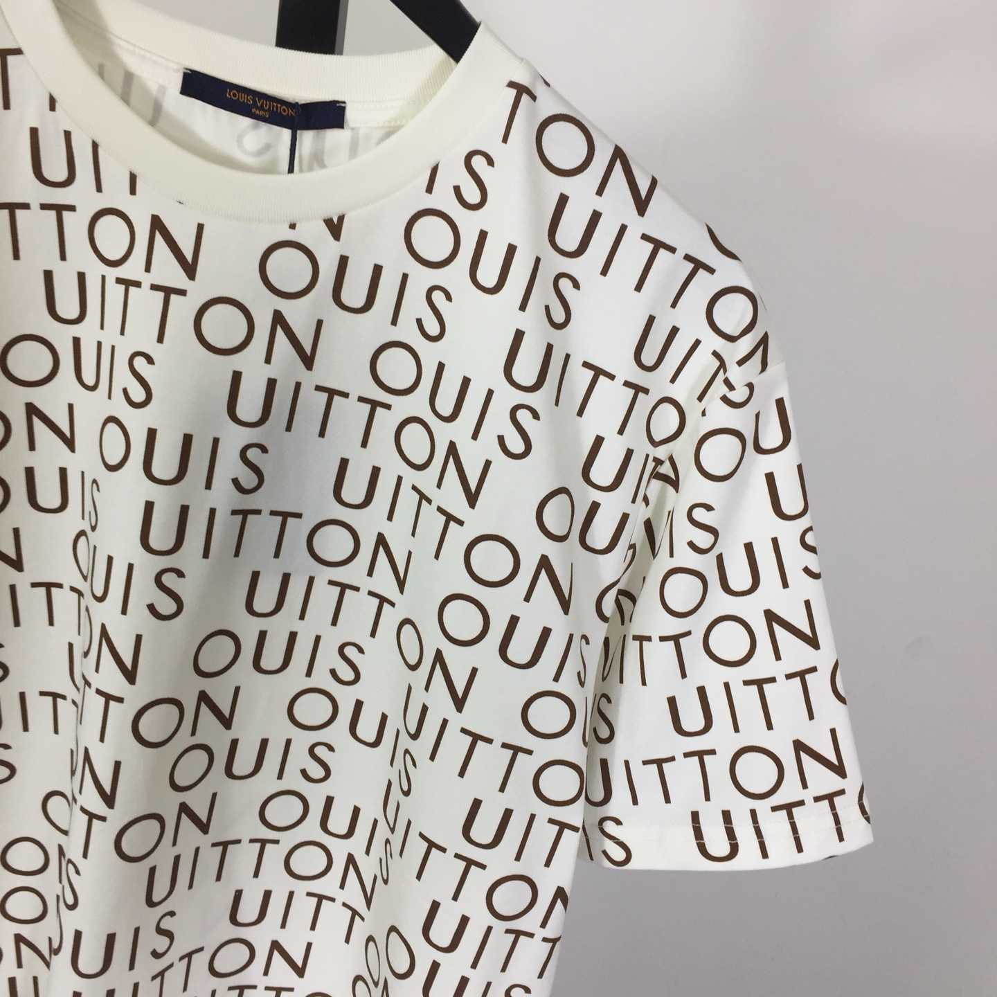 Louis Vuitton Cotton T-shirt With All-over Logo Print - FashionPlug