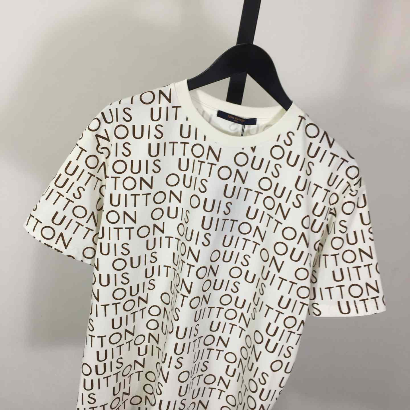 Louis Vuitton Cotton T-shirt With All-over Logo Print - FashionPlug