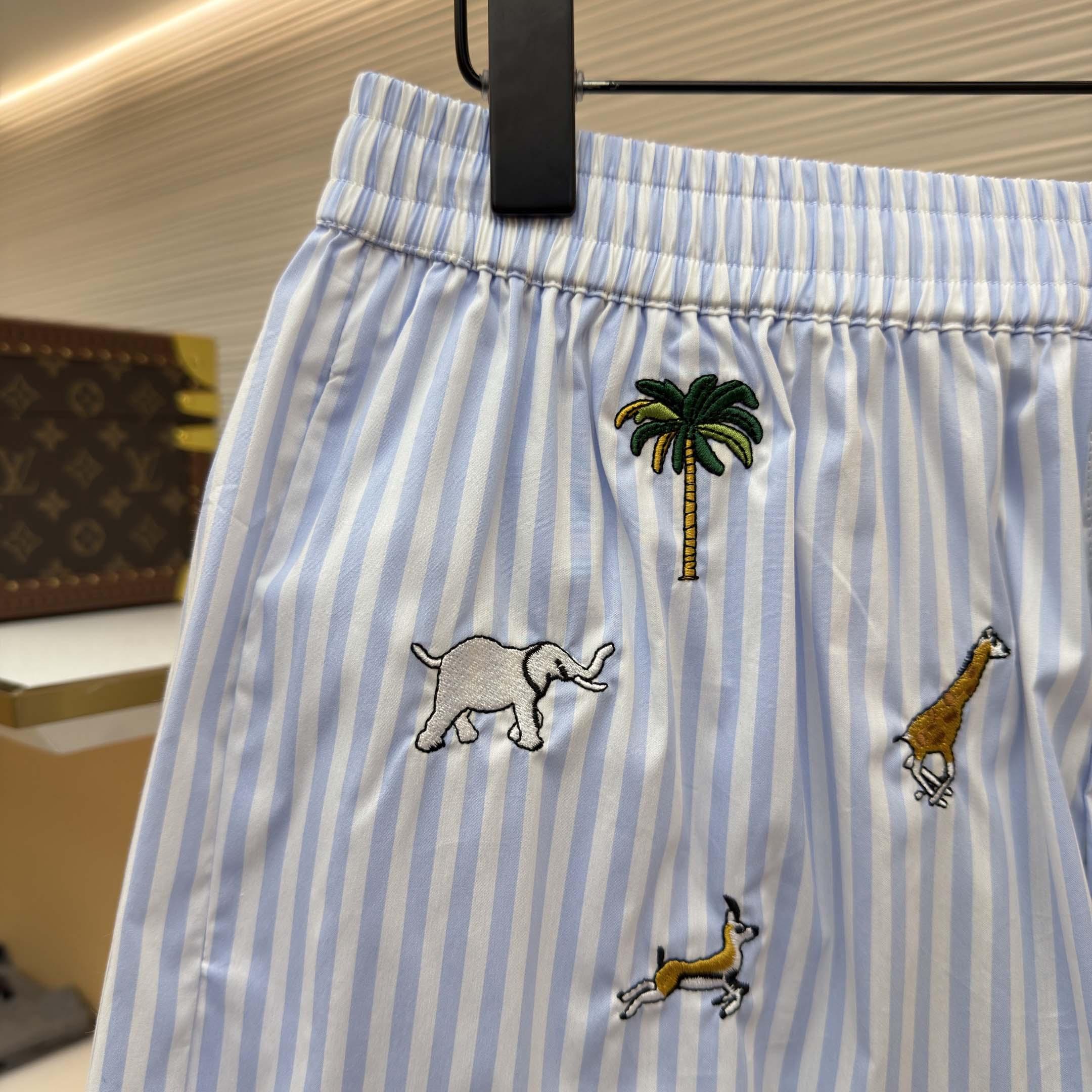 Louis Vuitton LV x The Darjeeling Limited Embroidered Striped Shorts    1AJUXJ - FashionPlug