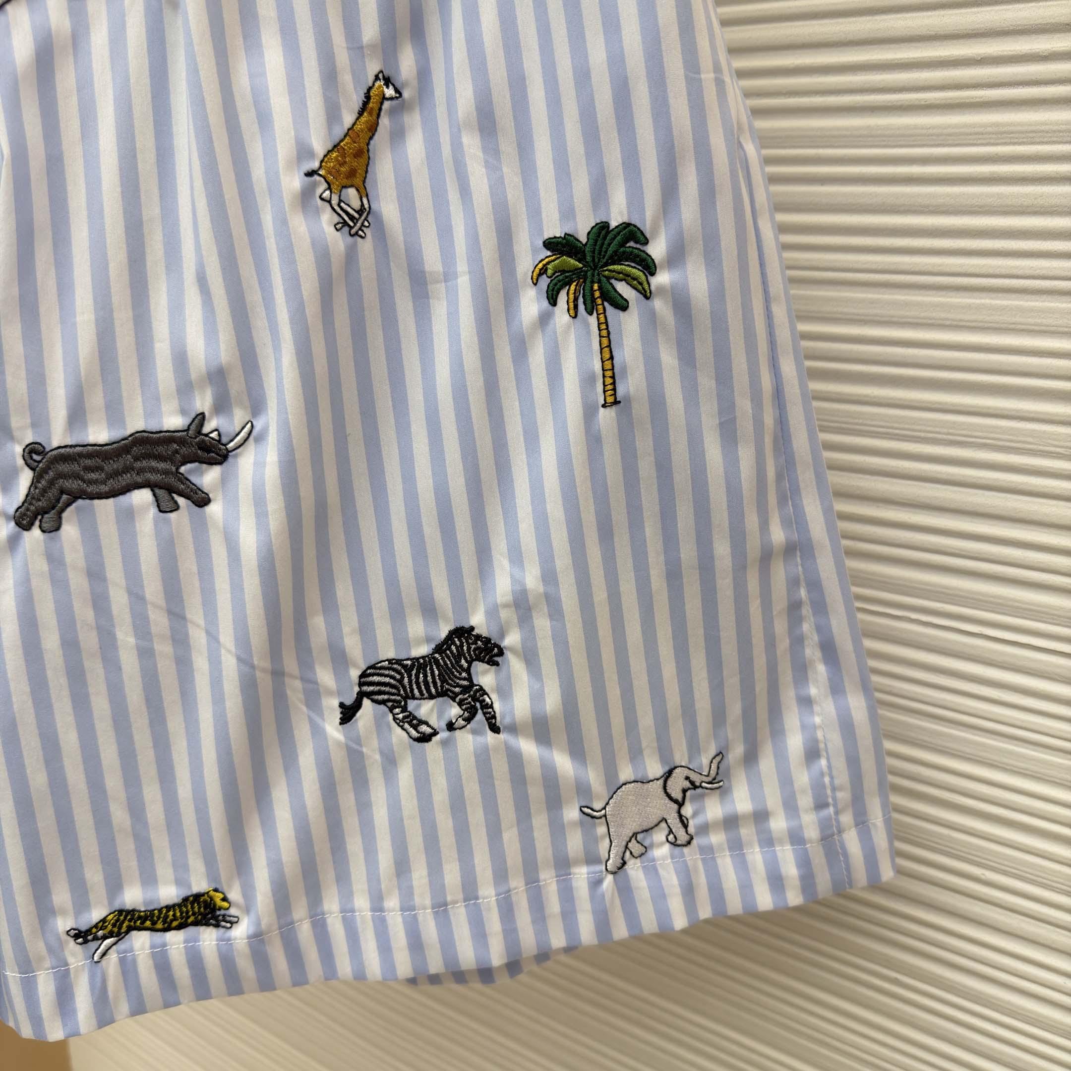 Louis Vuitton LV x The Darjeeling Limited Embroidered Striped Shorts    1AJUXJ - FashionPlug