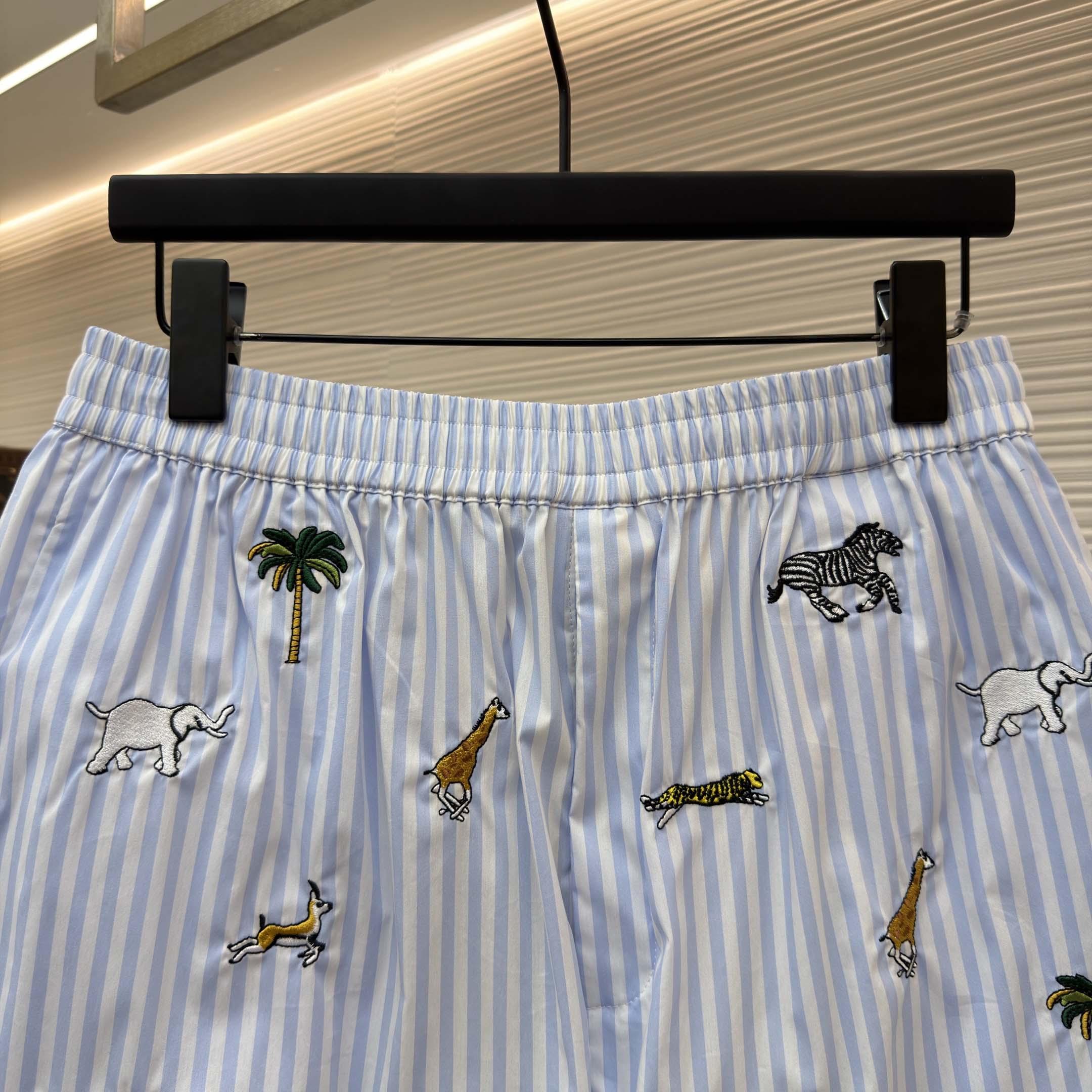 Louis Vuitton LV x The Darjeeling Limited Embroidered Striped Shorts    1AJUXJ - FashionPlug