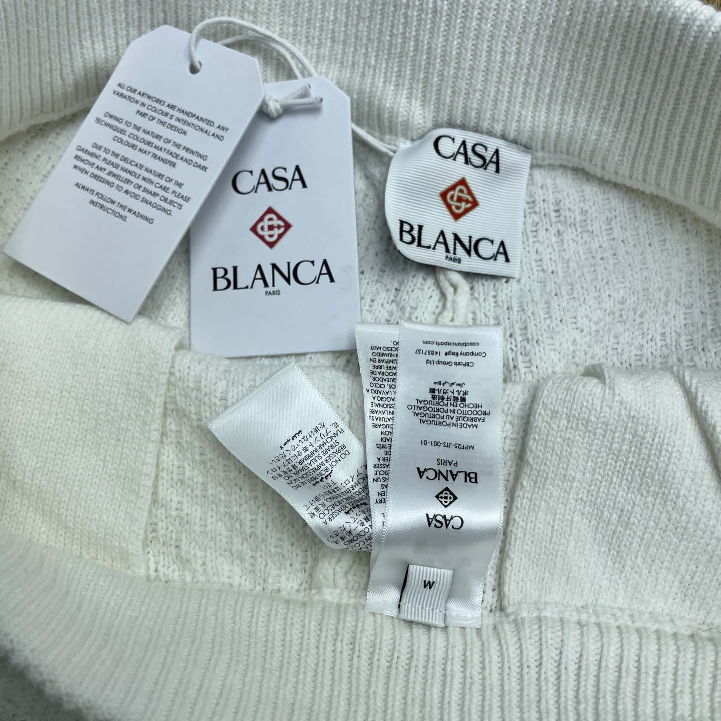 Casablanca Crochet Motif Shorts 'White'   Z6032 - FashionPlug