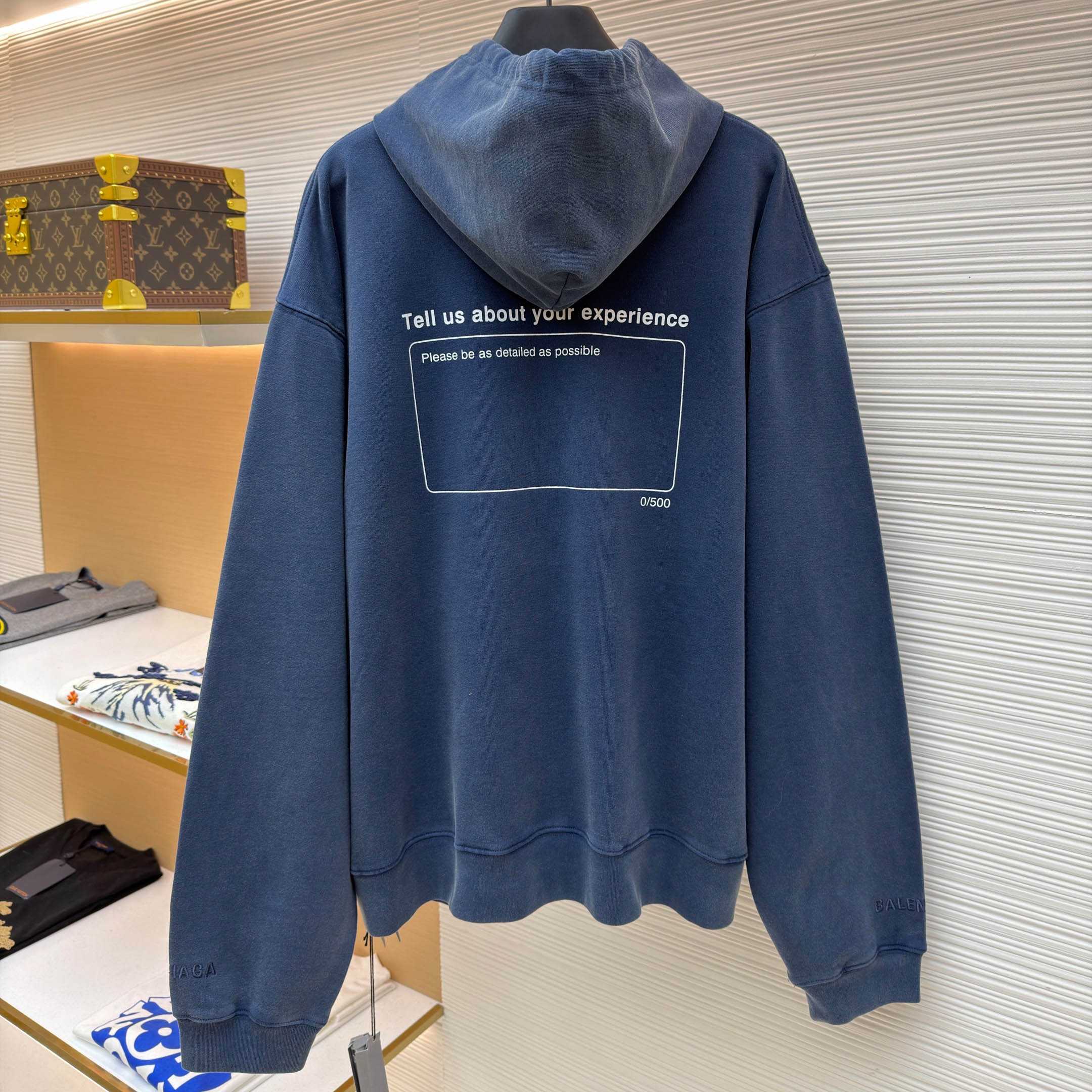 Balenciaga Oversized Drawstring Hoodie  - FashionPlug