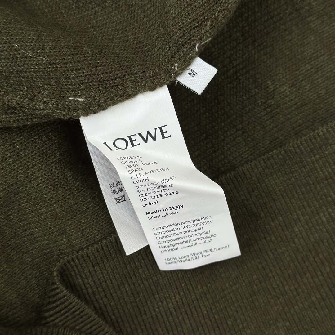 Loewe Anagram Zip-up Hoodie In Wool - FashionPlug