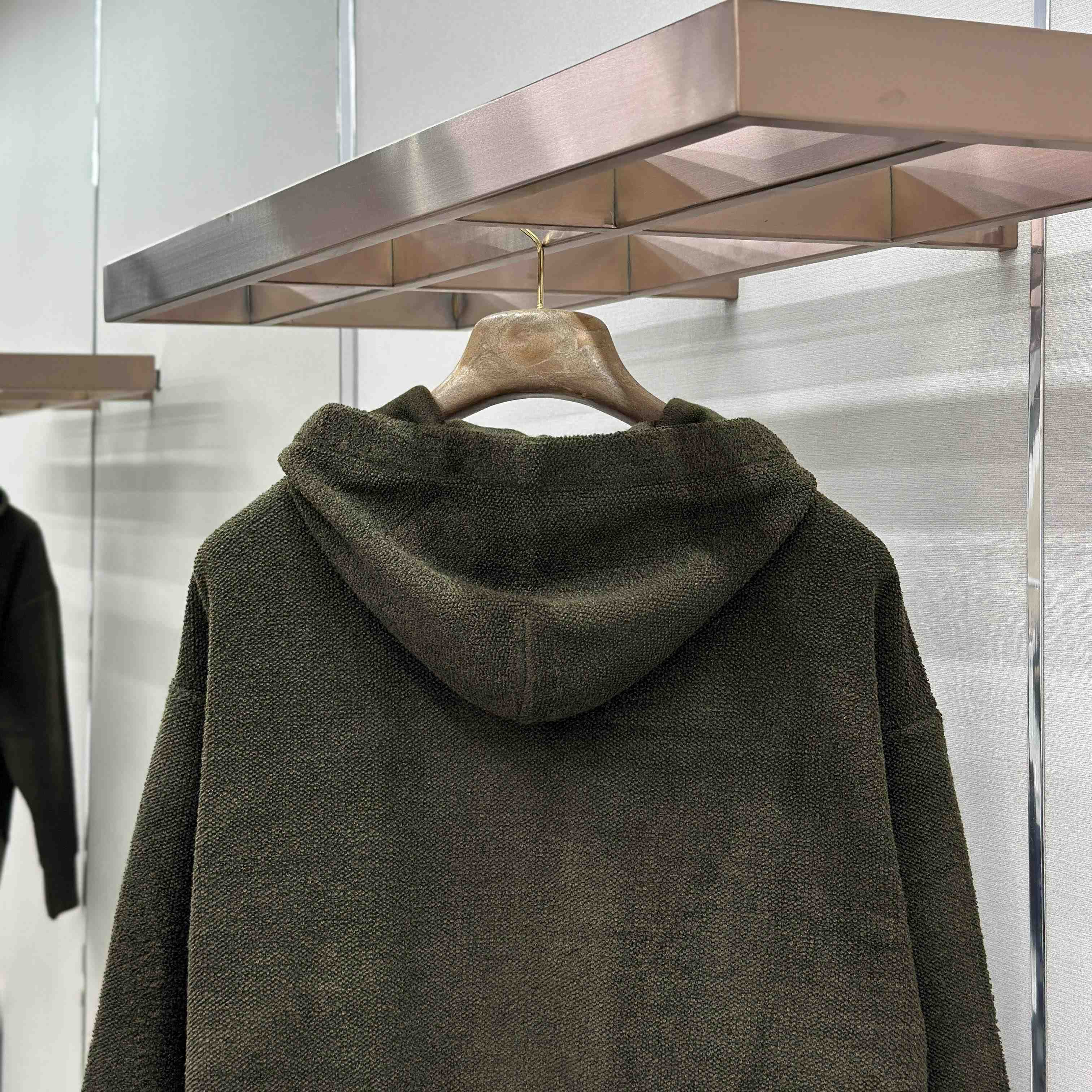 Loewe Anagram Zip-up Hoodie In Wool - FashionPlug