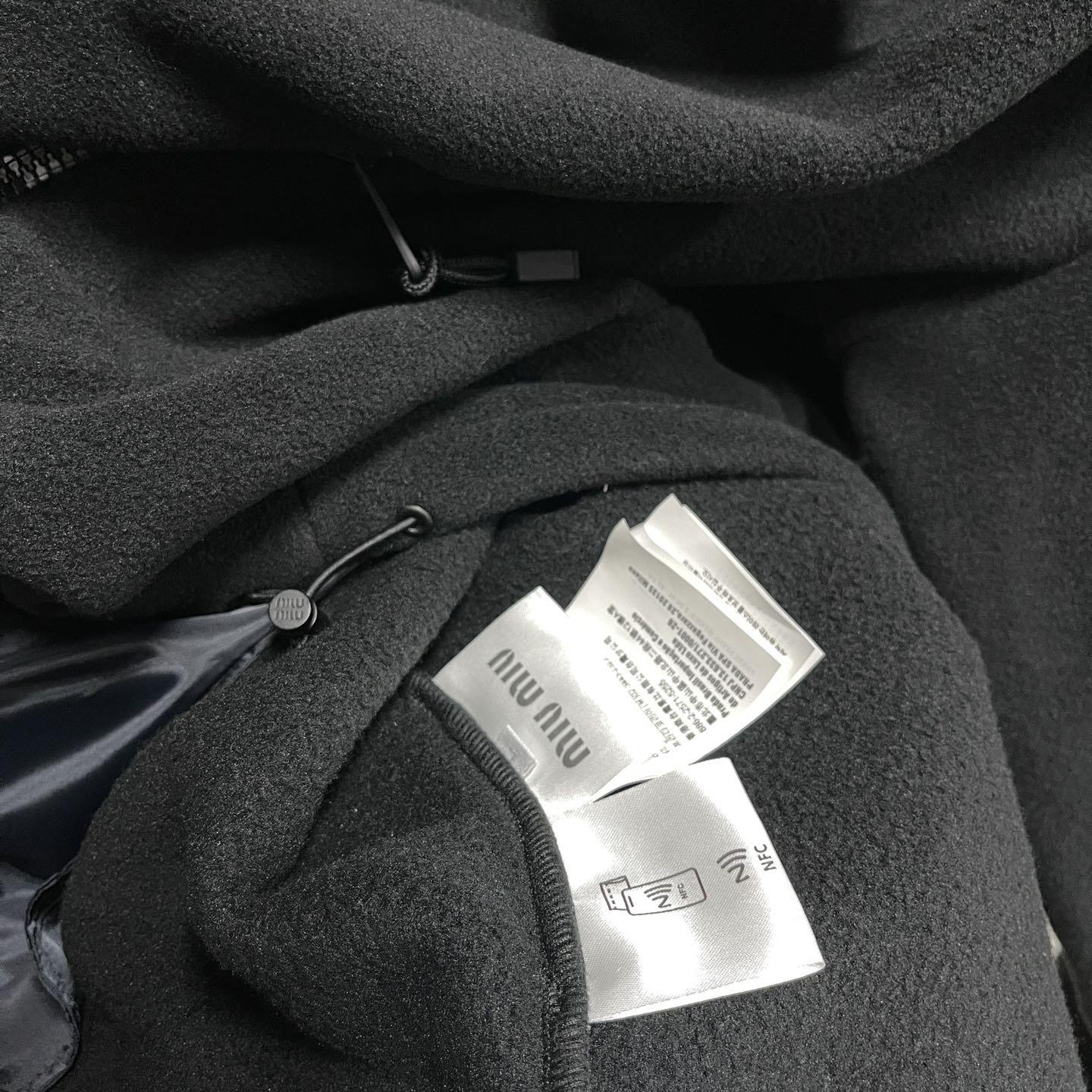 Miu Miu Fleece Sweatshirt 'Black'    60035 - FashionPlug