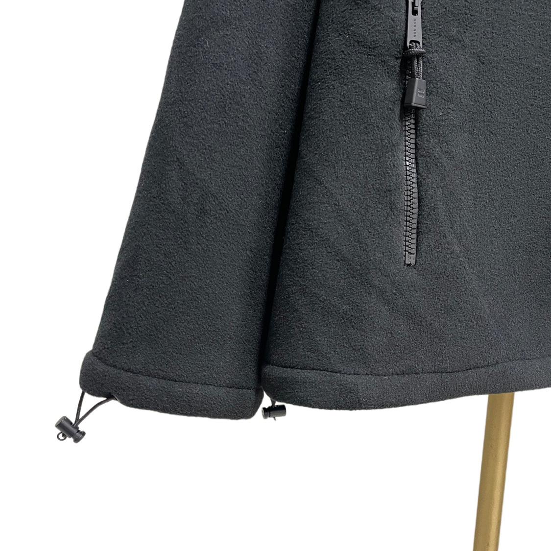 Miu Miu Fleece Sweatshirt 'Black'    60035 - FashionPlug