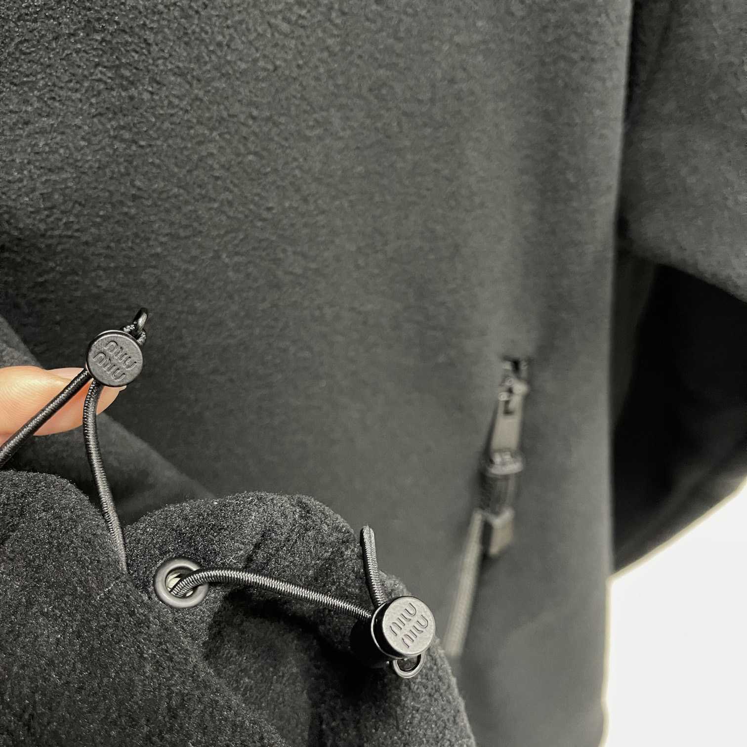 Miu Miu Fleece Sweatshirt 'Black'    60035 - FashionPlug