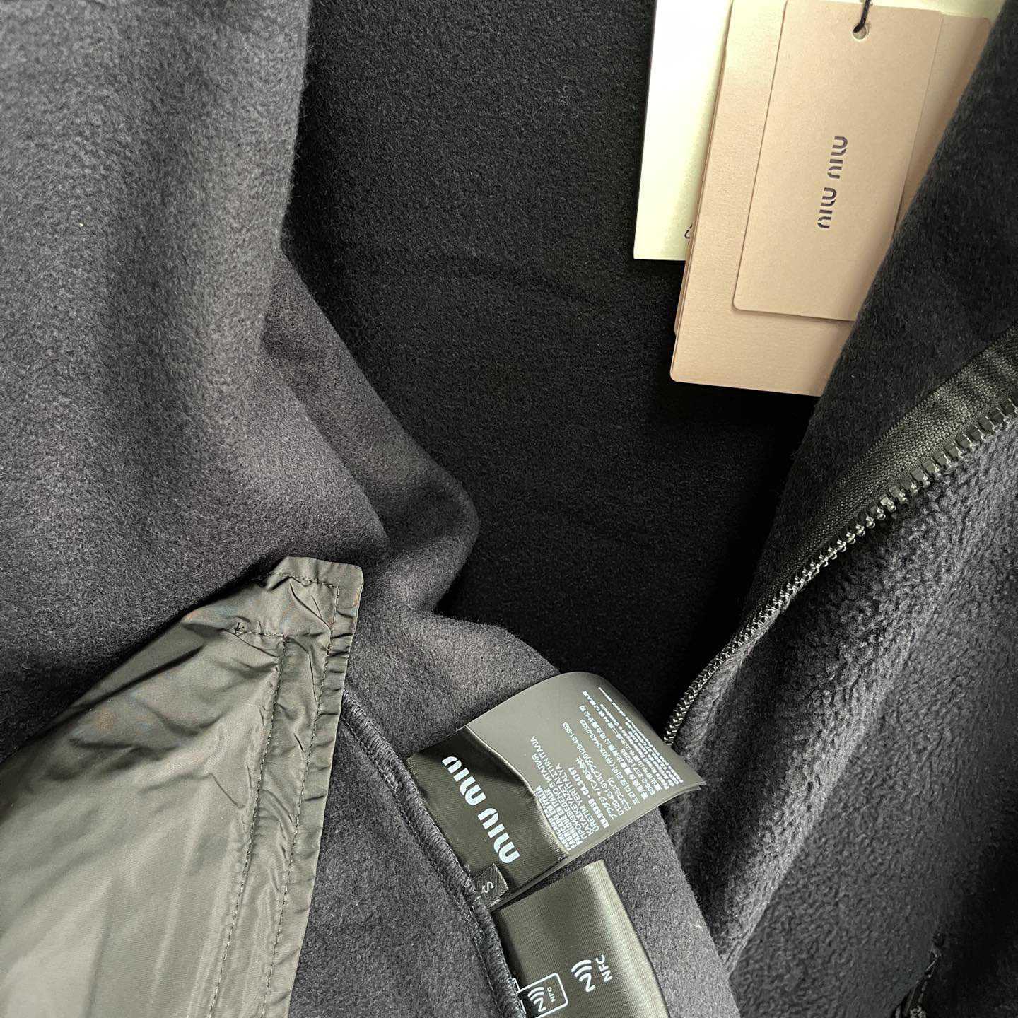 Miu Miu Cotton Fleece Zipper Hoodie    80007 - FashionPlug