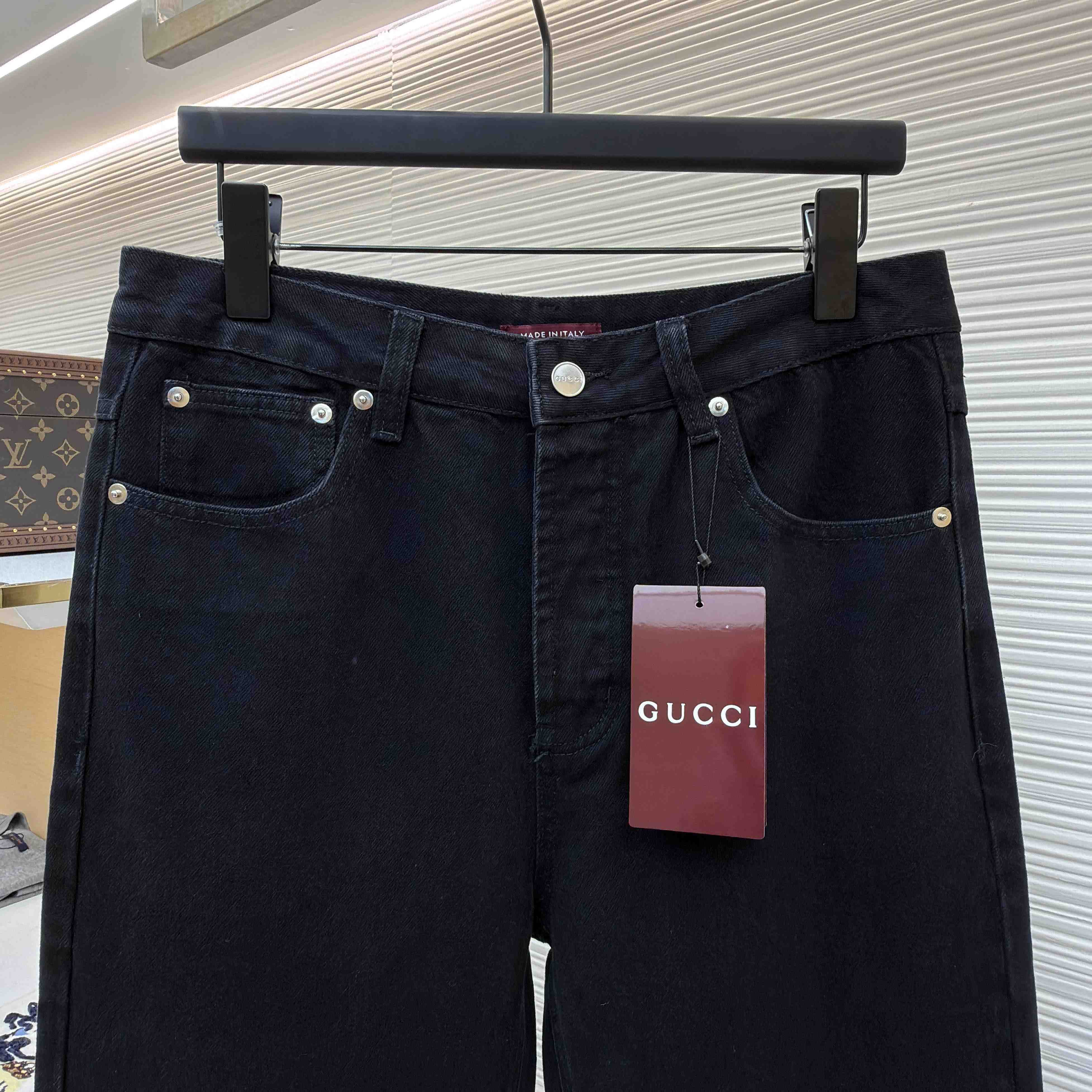 Gucci Denim Jean With Horsebit - FashionPlug