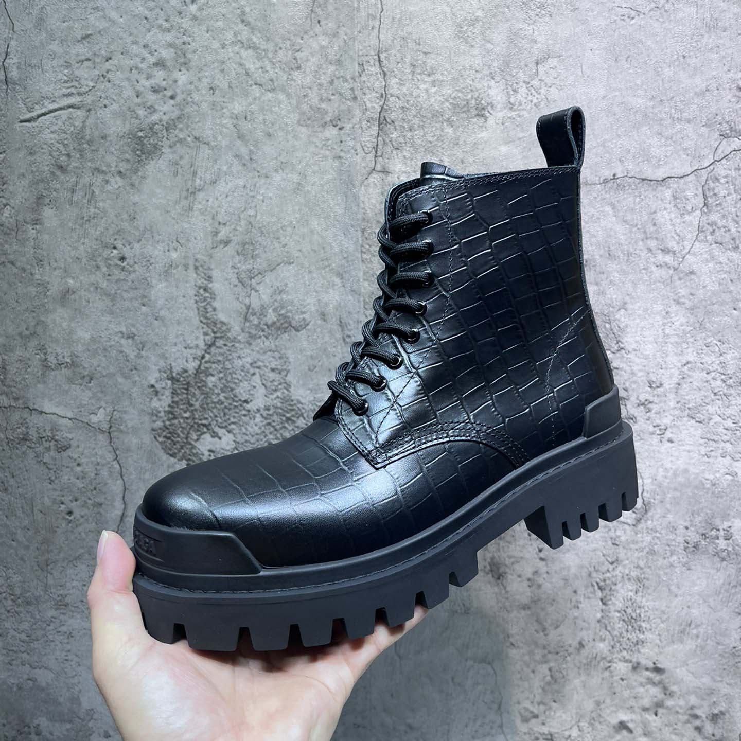 Balenciaga Strike 20mm Lace-up Boot - FashionPlug