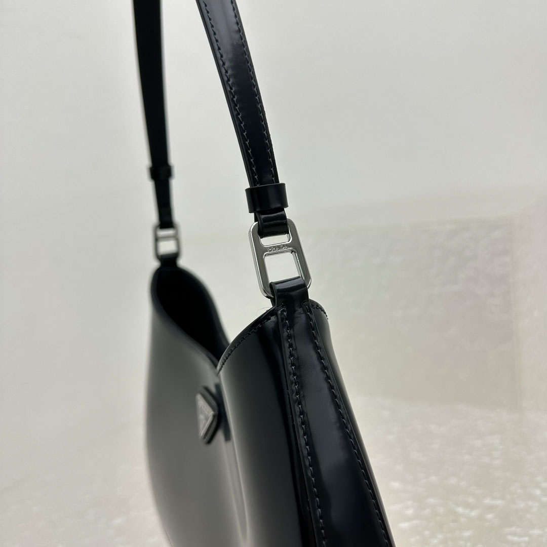 Prada Cleo Brushed Leather Shoulder Bag - FashionPlug