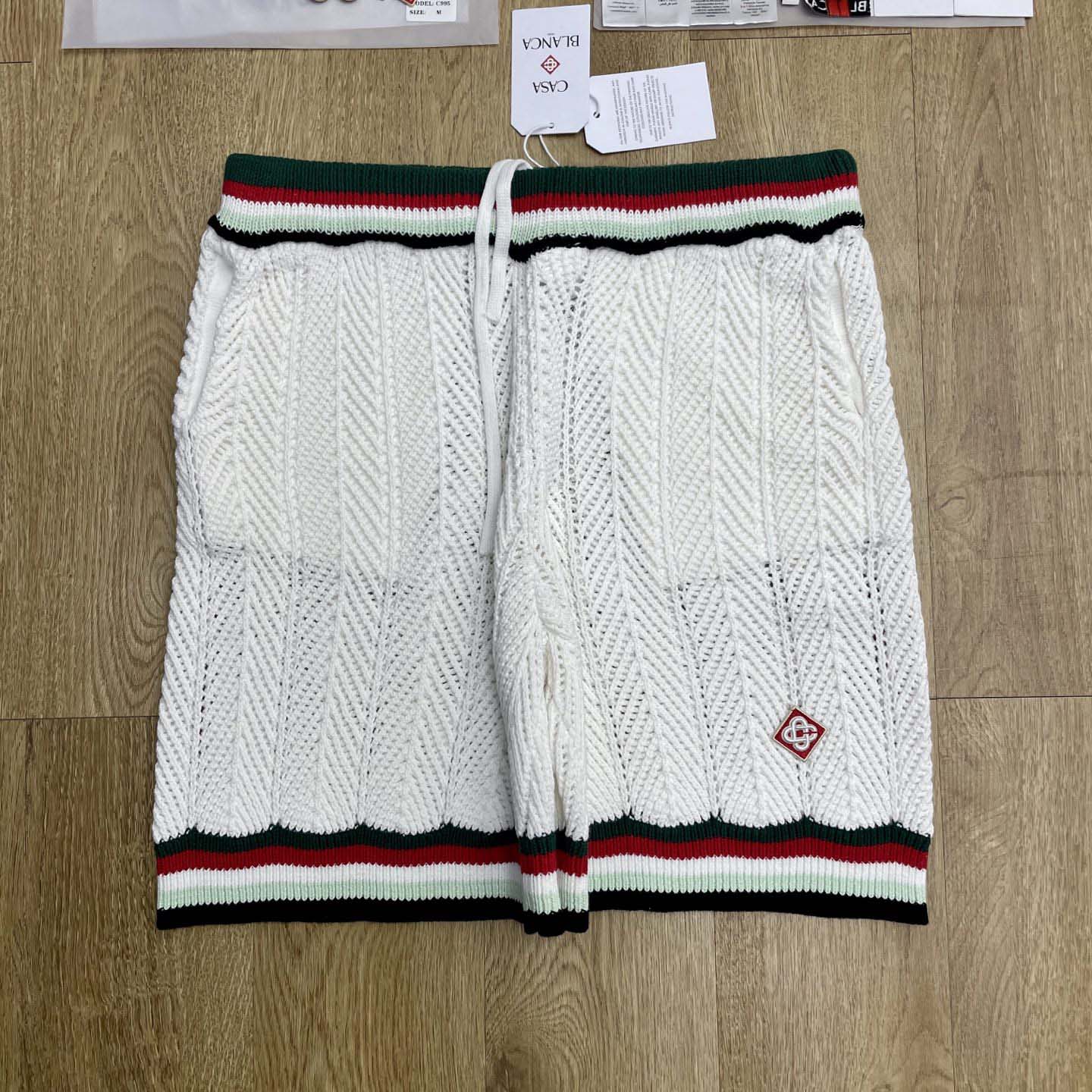 Casablanca Chevron Faux Crochet Shorts   Z6030 - FashionPlug