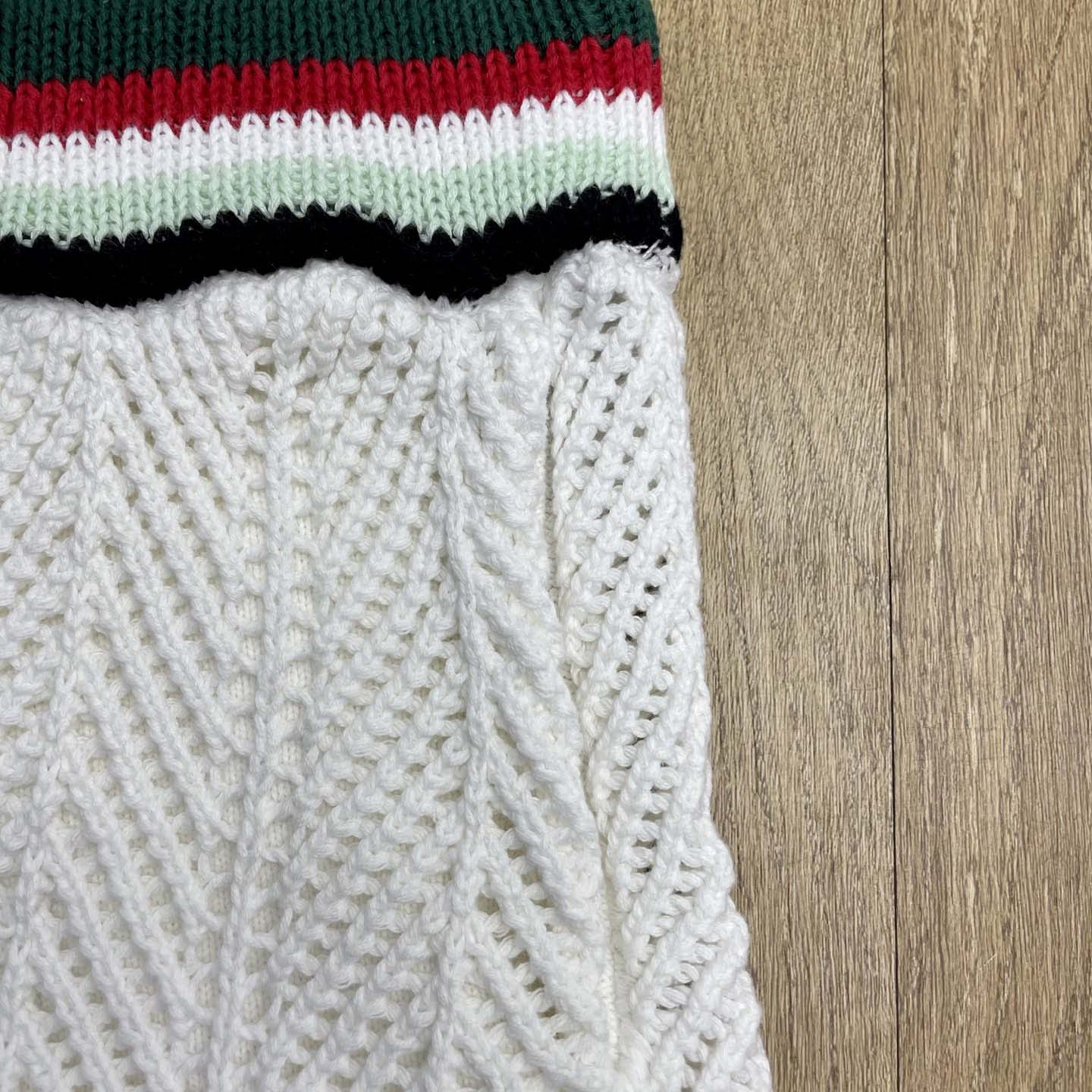 Casablanca Chevron Faux Crochet Shorts   Z6030 - FashionPlug