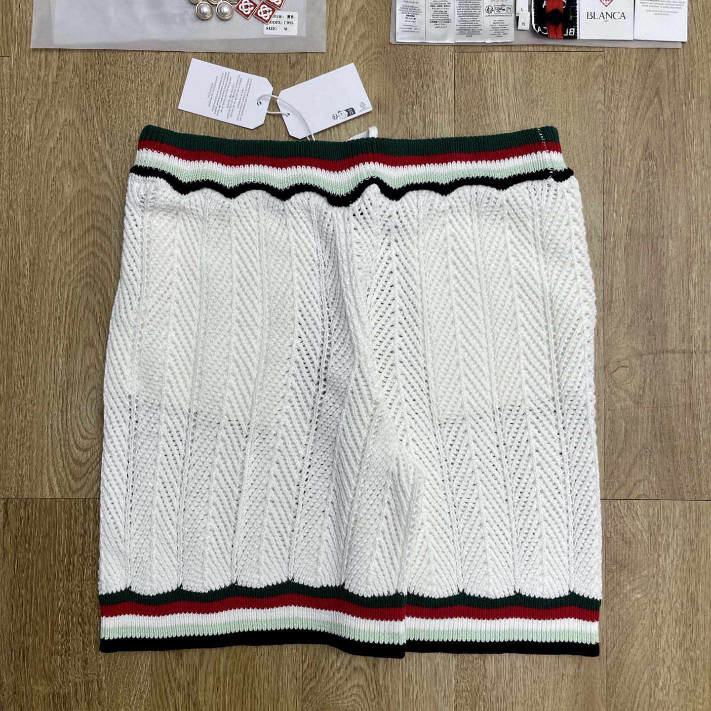 Casablanca Chevron Faux Crochet Shorts   Z6030 - FashionPlug