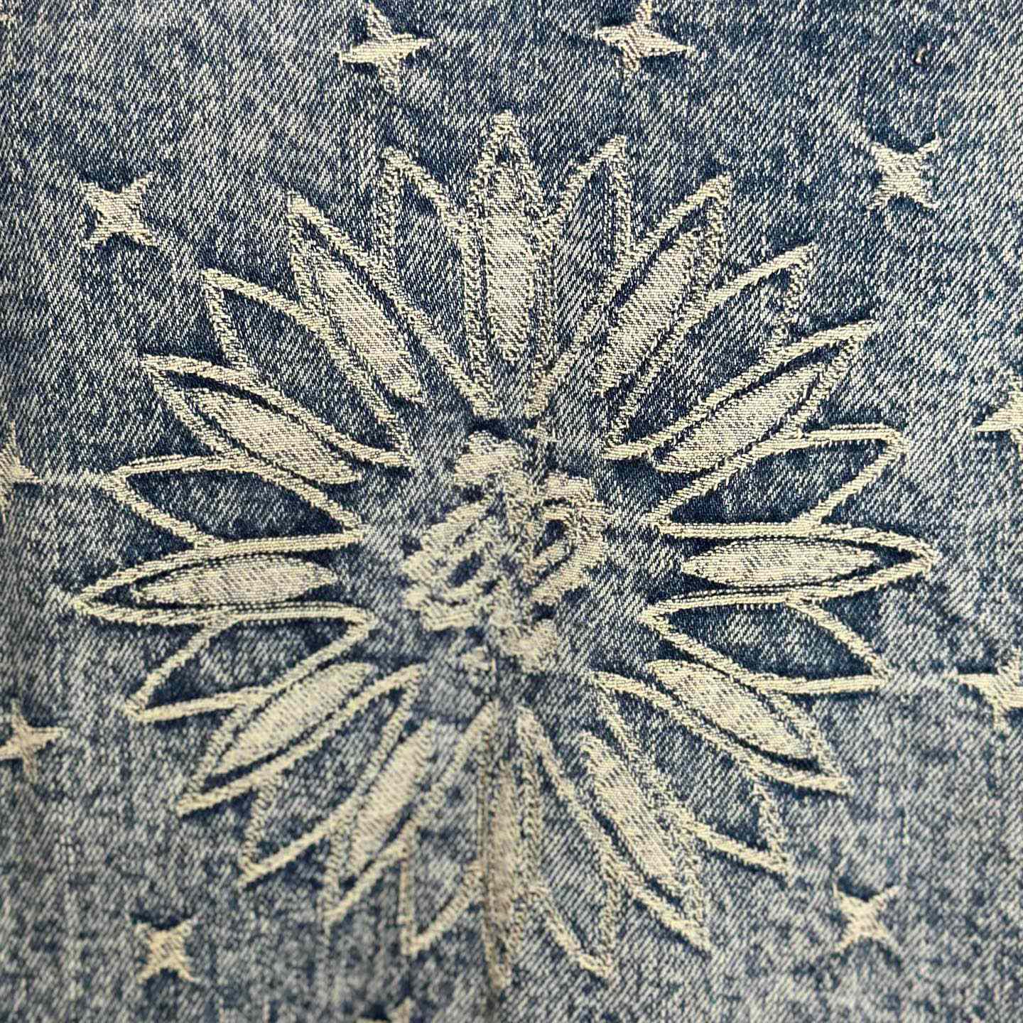 Supreme Bandana Jacquard Denim Hooded Work Jacket 'Blue' - FashionPlug