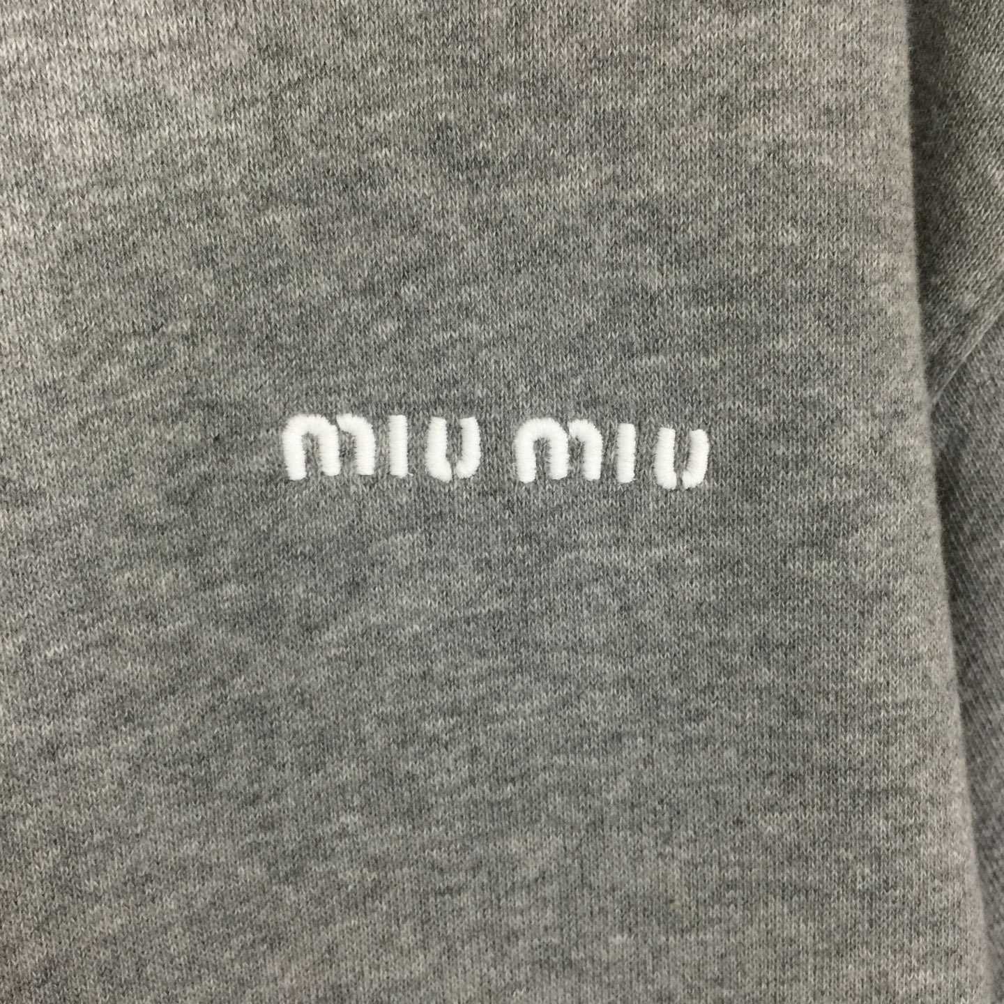 Miu Miu Cotton Fleece Zipper Sweatshirt - FashionPlug