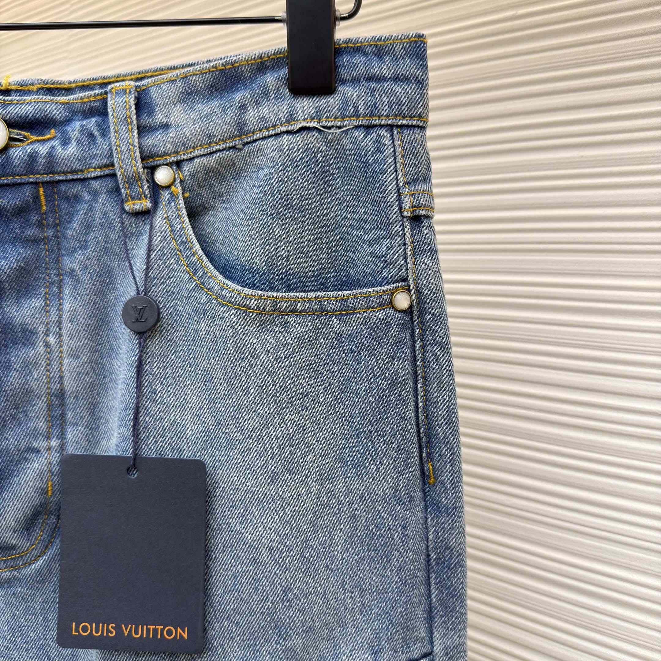 Louis Vuitton Denim Carpenter Pants    1AJBKQ - FashionPlug
