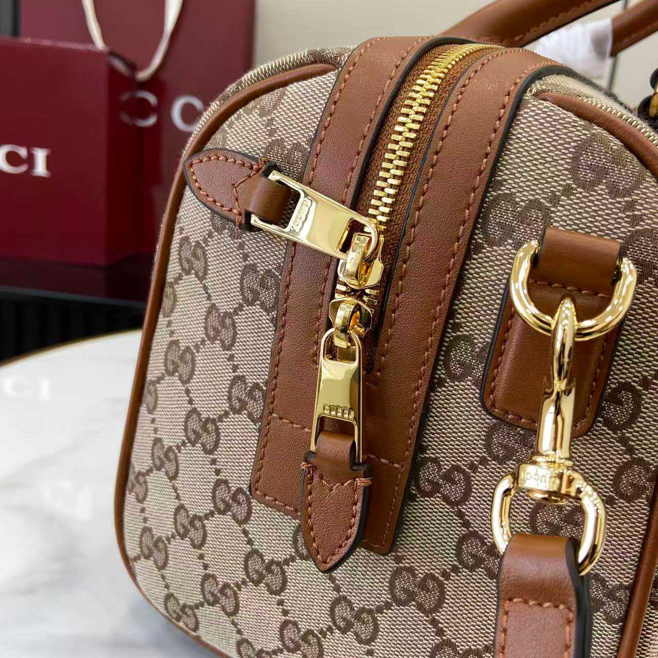 Gucci Ophidia Medium Boston Bag 857595 - FashionPlug