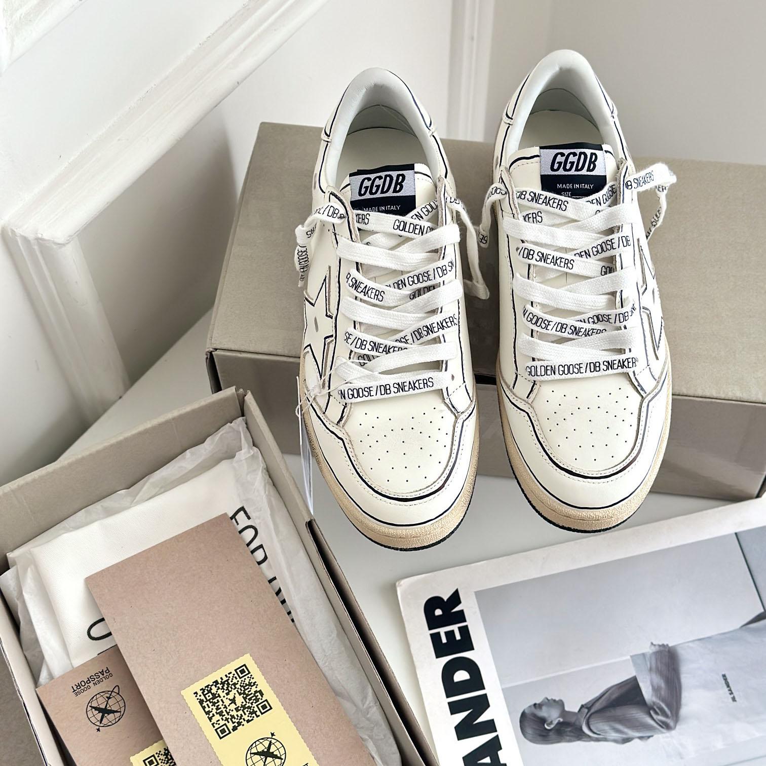 Golden Goose Ball-Star White Grafitti Star White Heel Tab #BEYONDESIRE - FashionPlug