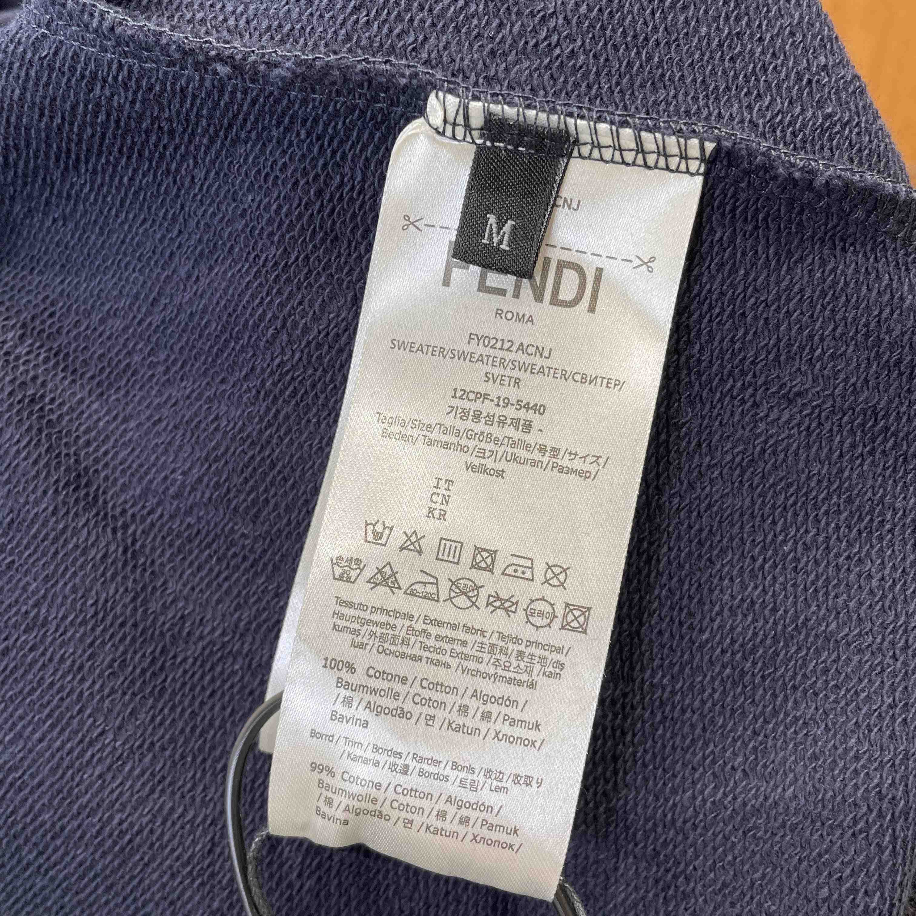 Fendi Lunar New Year Dark Blue Cotton Sweatshirt - FashionPlug