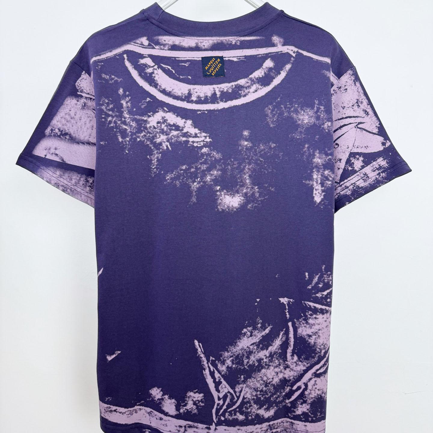  Louis Vuitton Overprinted Vuitton T-Shirt 1AJUDM - FashionPlug