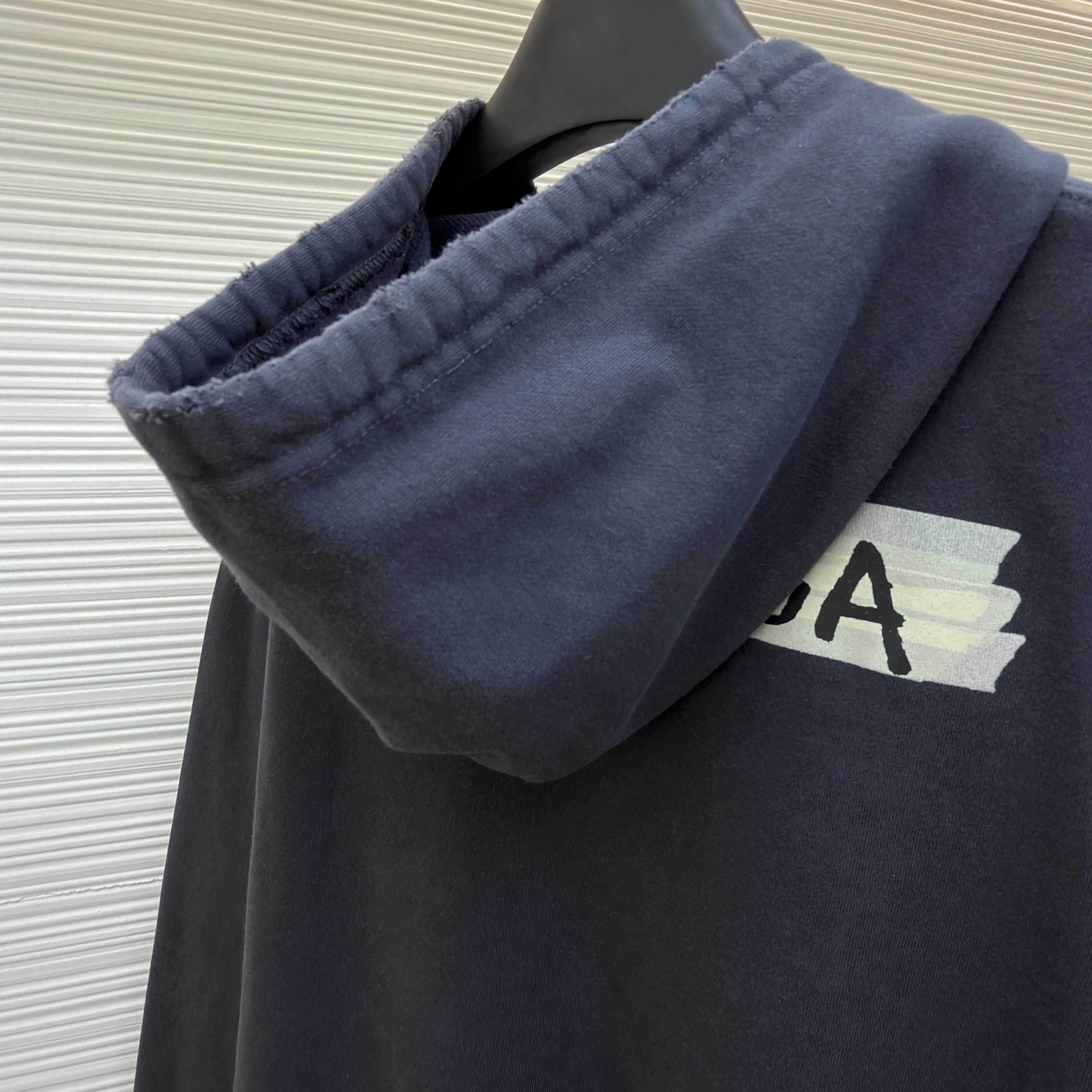 Balenciaga Masking Tape Oversized Zip-up Hoodie  - FashionPlug