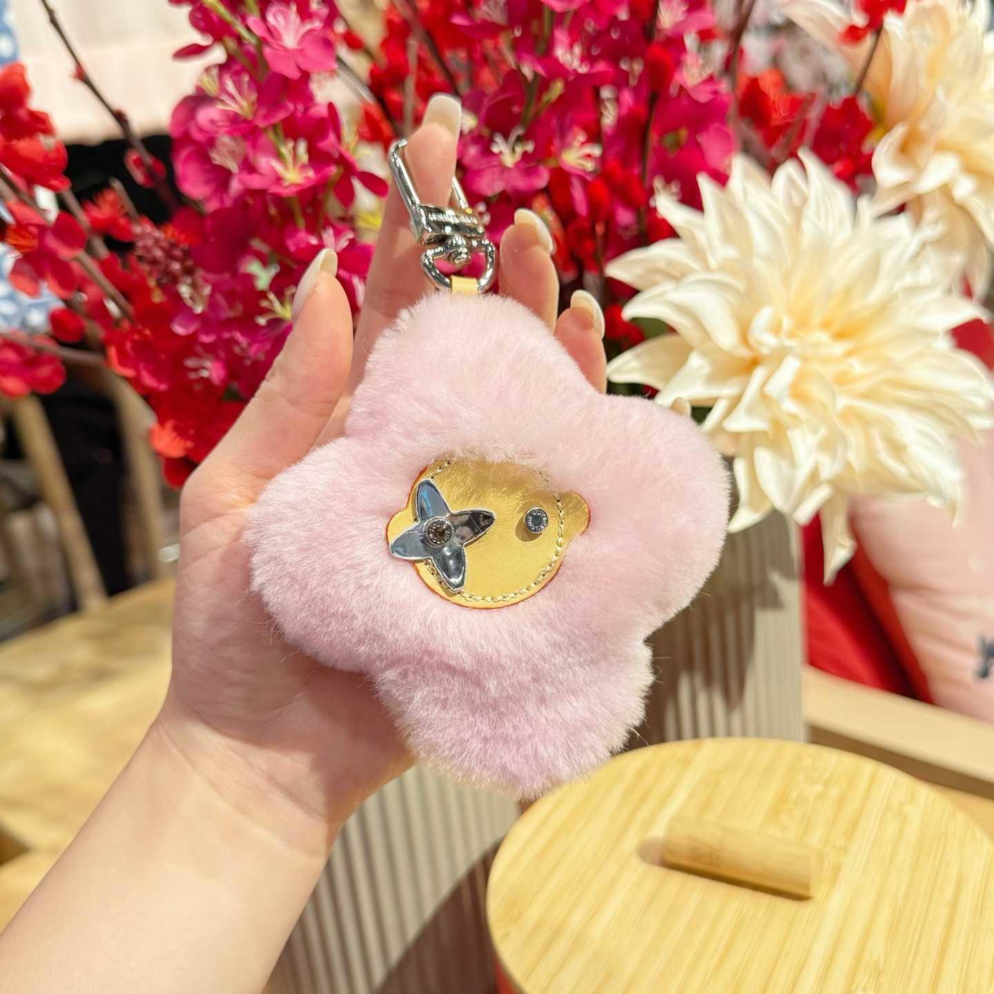 Louis Vuitton Vivienne Shearling Bag Charm   - FashionPlug