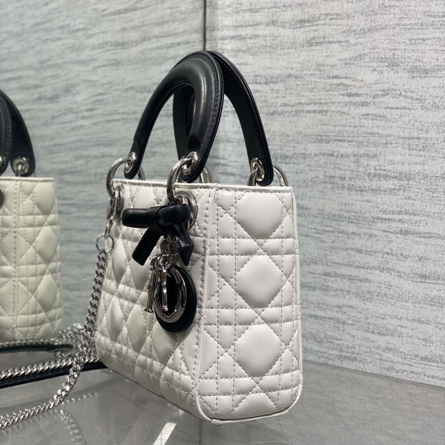 Dior Or Mini Lady Dior Bag with Chain  - FashionPlug