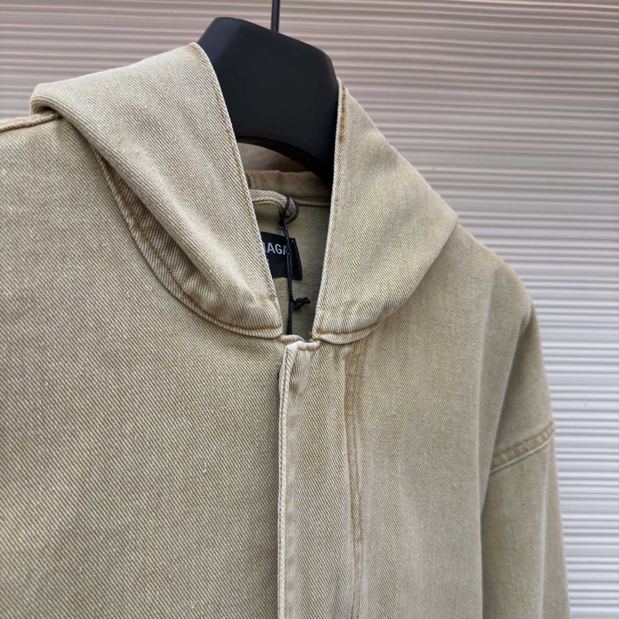 Balenciaga Zipped-pocket Long-sleeves Denim Jacket - FashionPlug