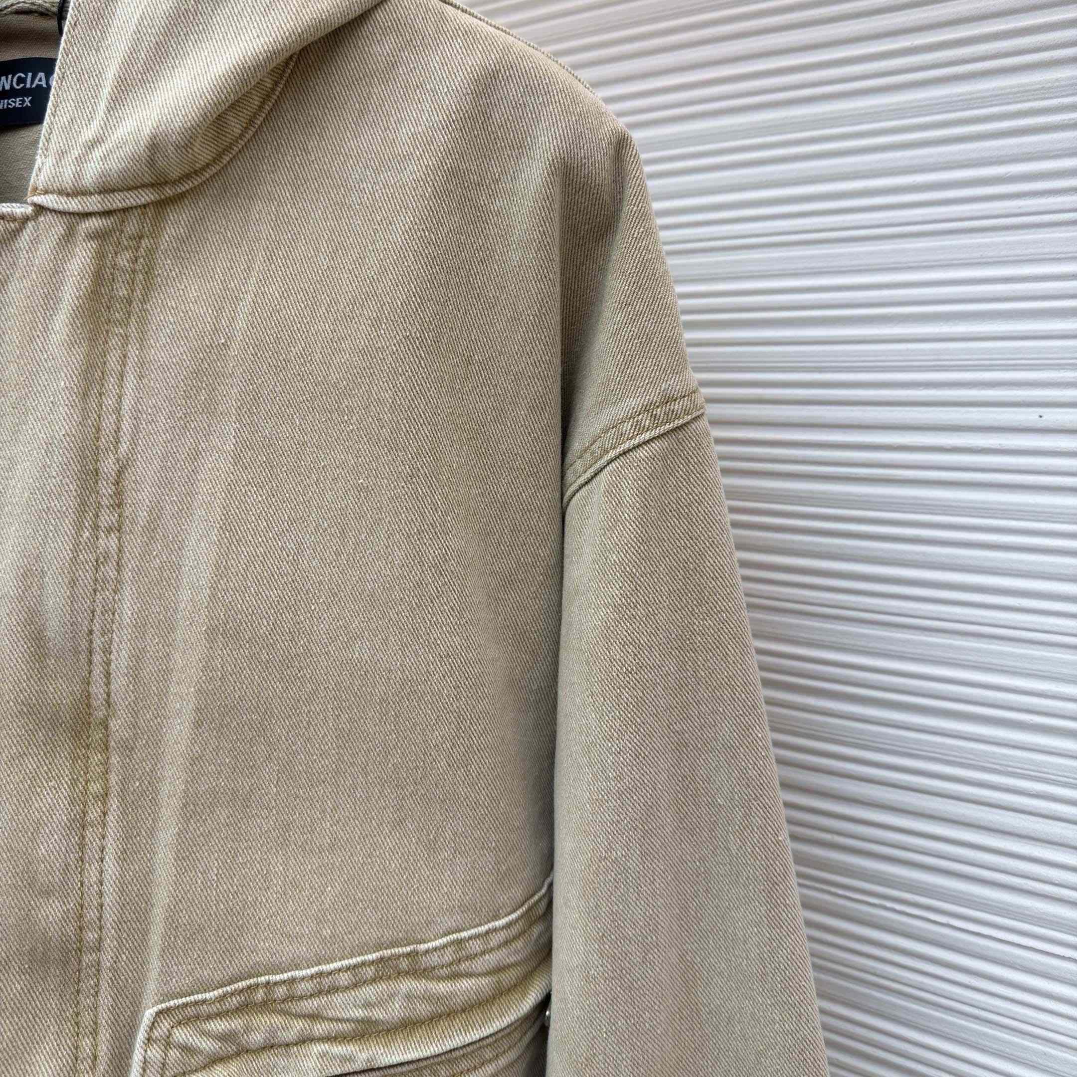 Balenciaga Zipped-pocket Long-sleeves Denim Jacket - FashionPlug