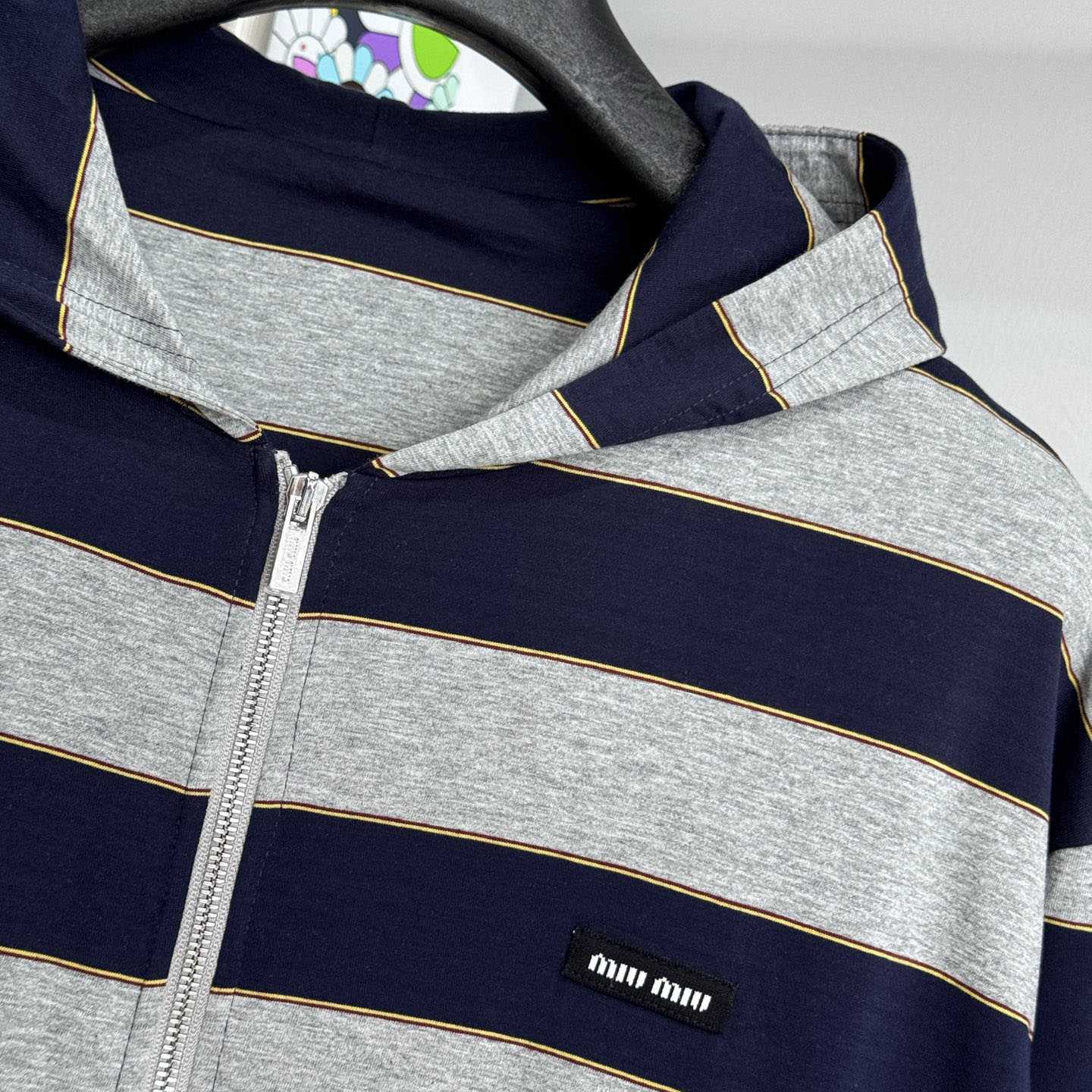 Miu Miu Striped Jersey hHodie - FashionPlug