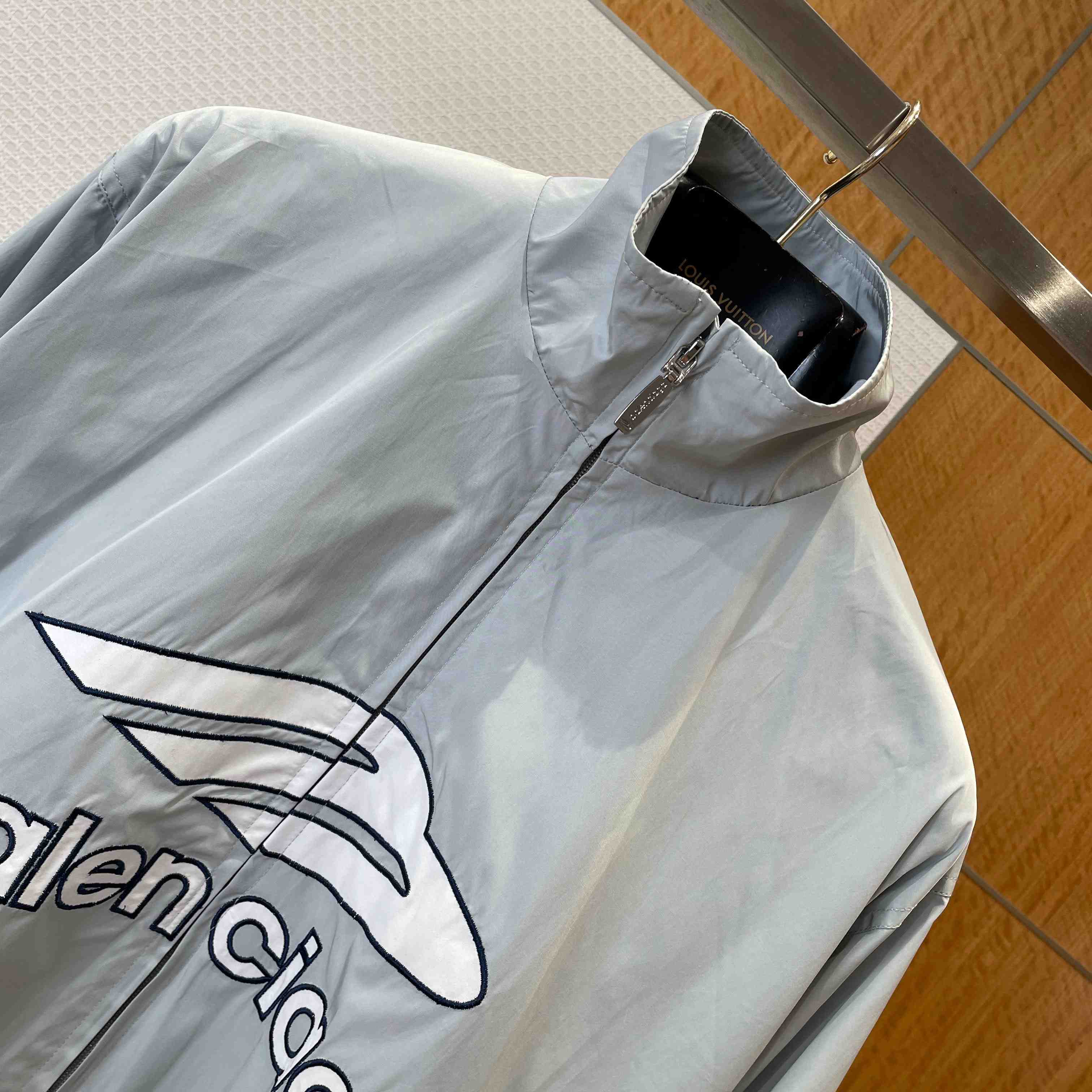 Balenciaga 3B Football Jacket In New Grey - FashionPlug