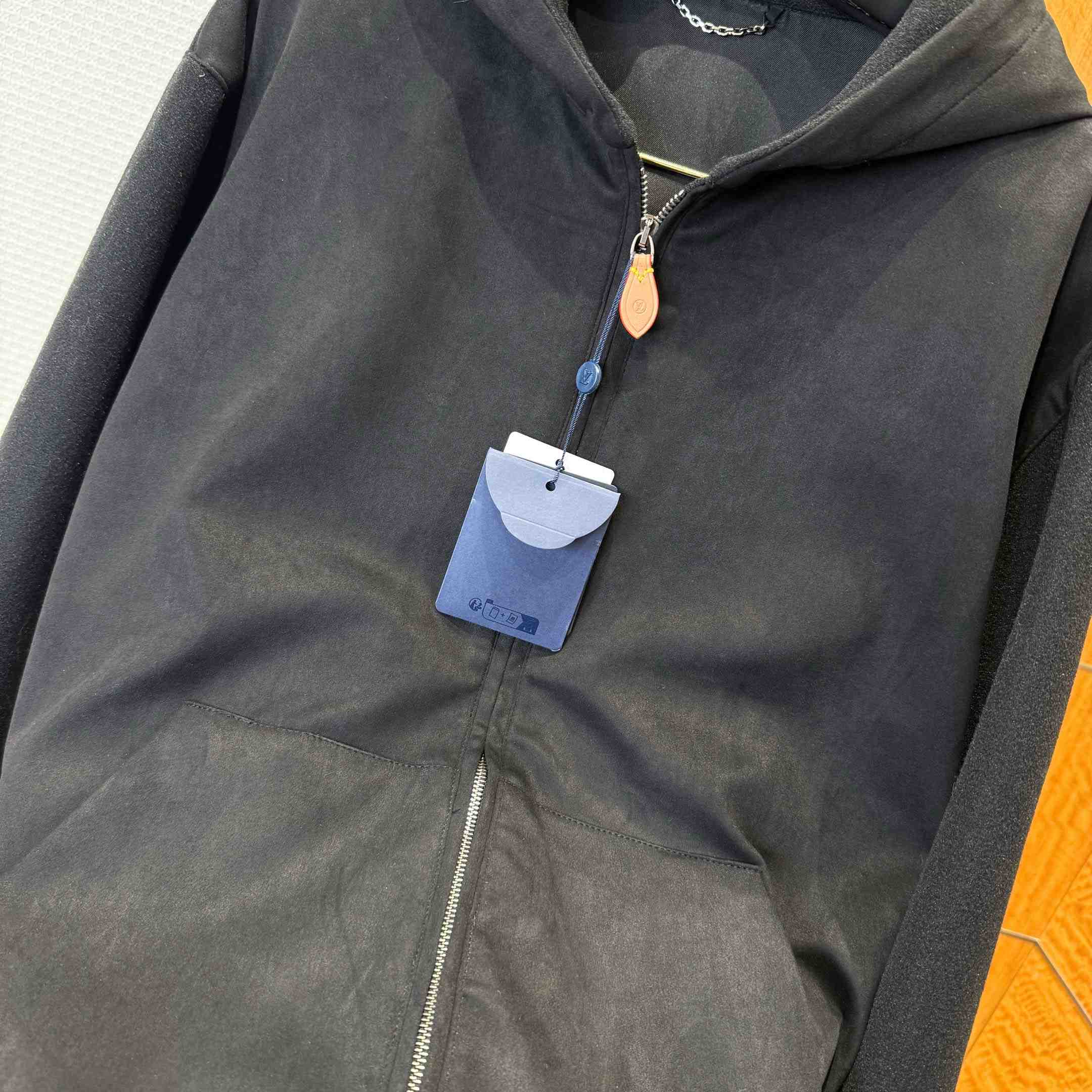 Louis Vuitton Leather Mix Hooded Blouson 1AJSN8 - FashionPlug