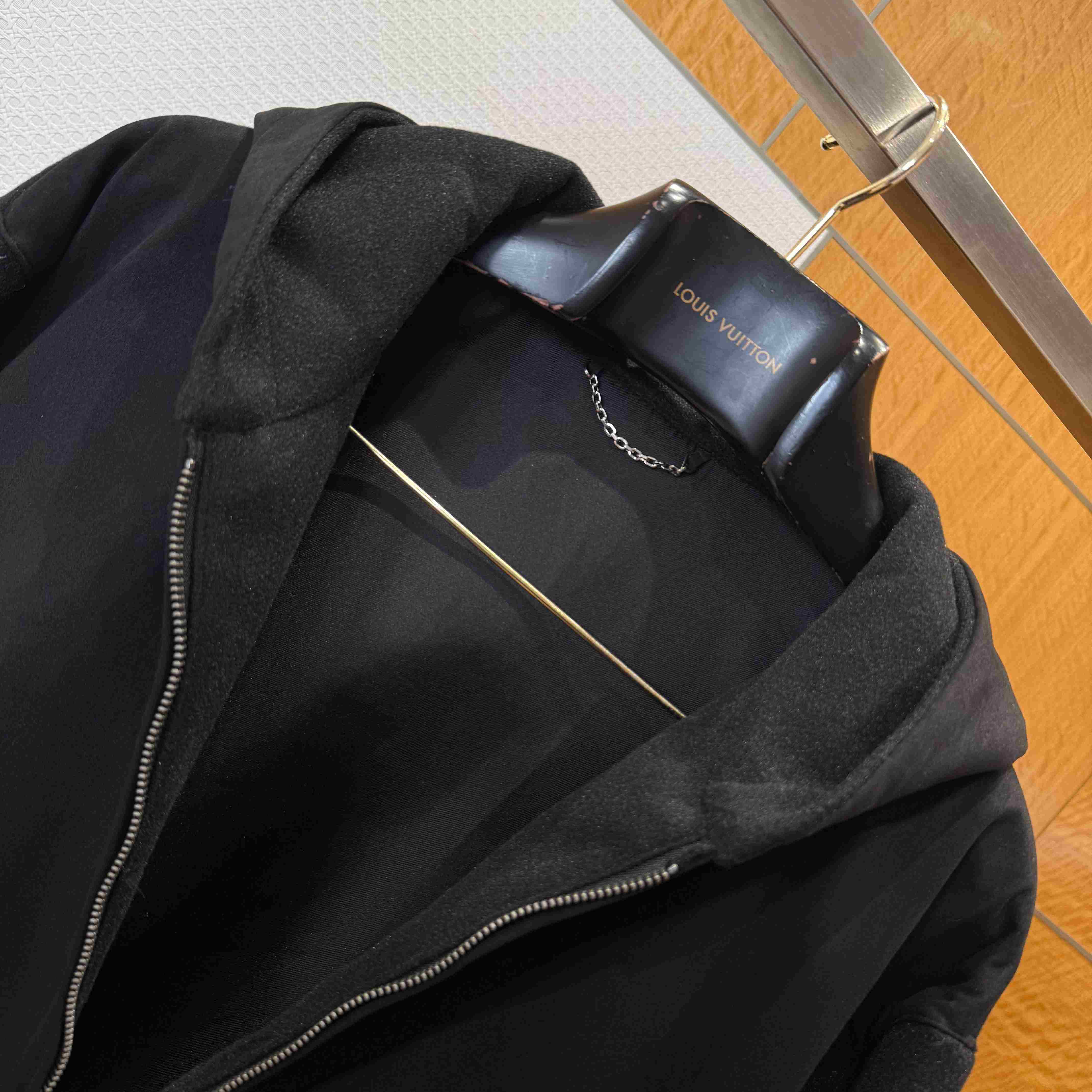 Louis Vuitton Leather Mix Hooded Blouson 1AJSN8 - FashionPlug