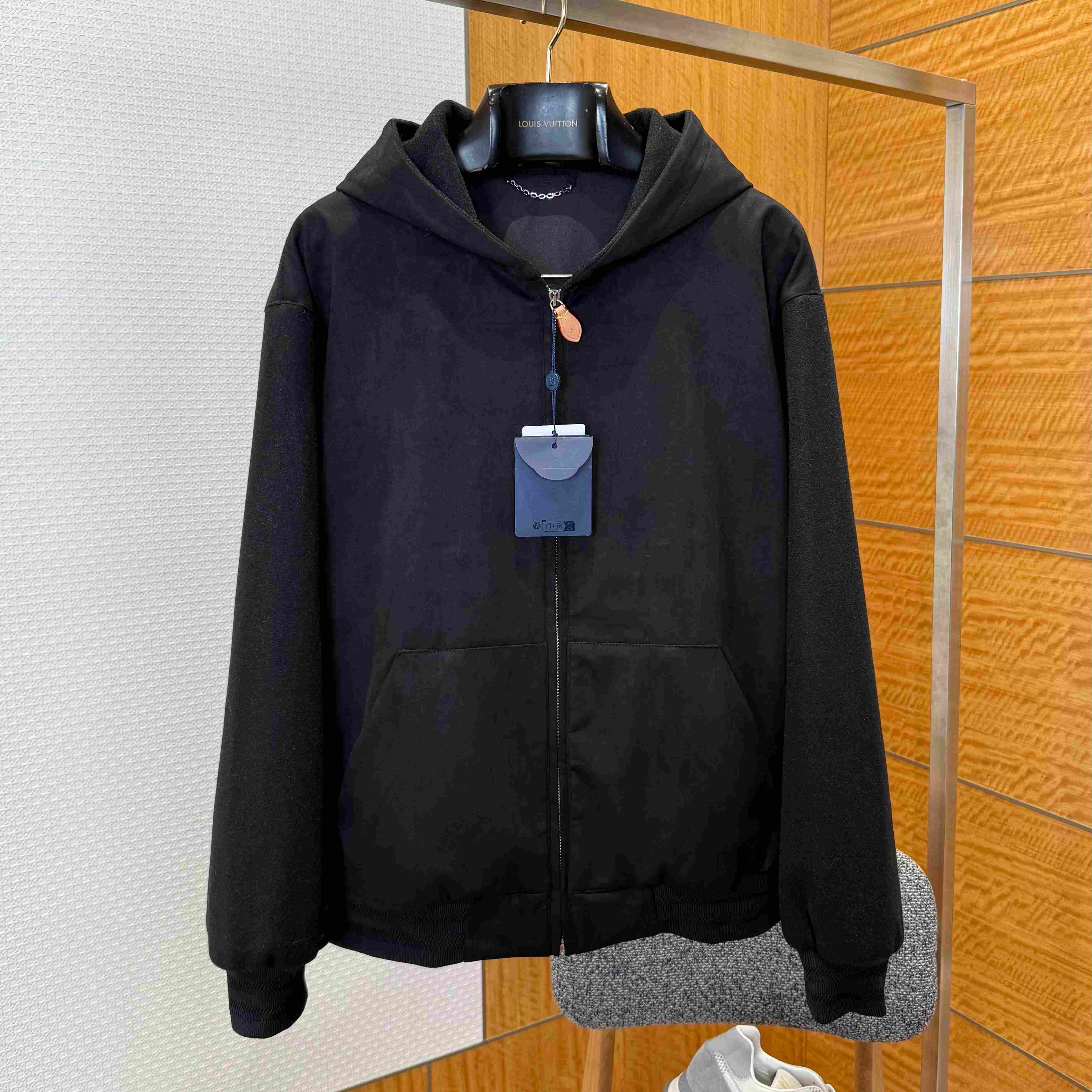 Louis Vuitton Leather Mix Hooded Blouson 1AJSN8 - FashionPlug