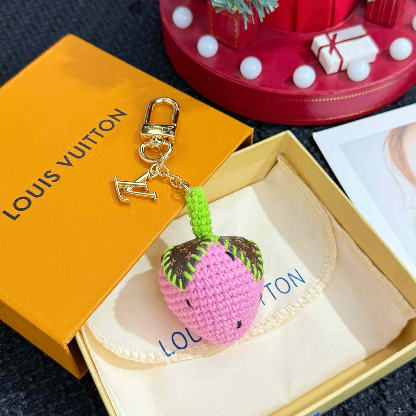 Louis Vuitton Berrylicious Crochet Bag Charm   M02583 - FashionPlug