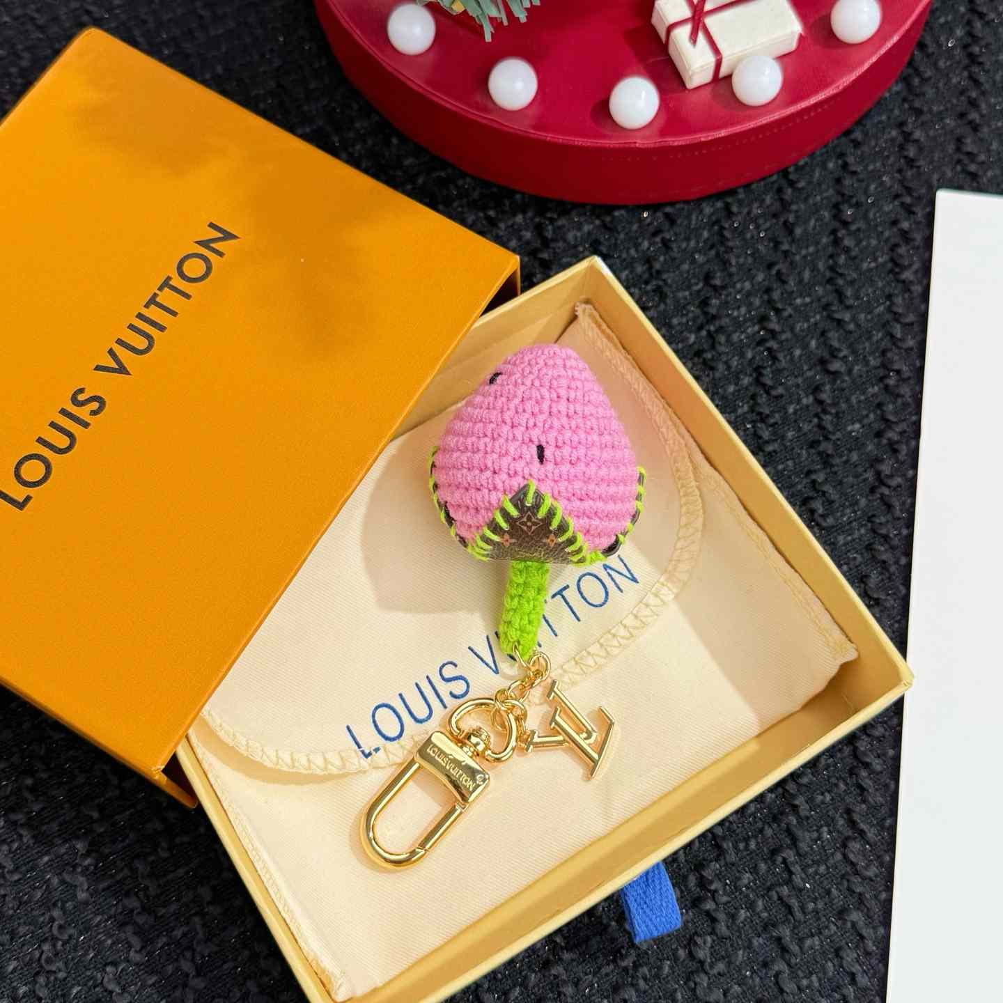 Louis Vuitton Berrylicious Crochet Bag Charm   M02583 - FashionPlug