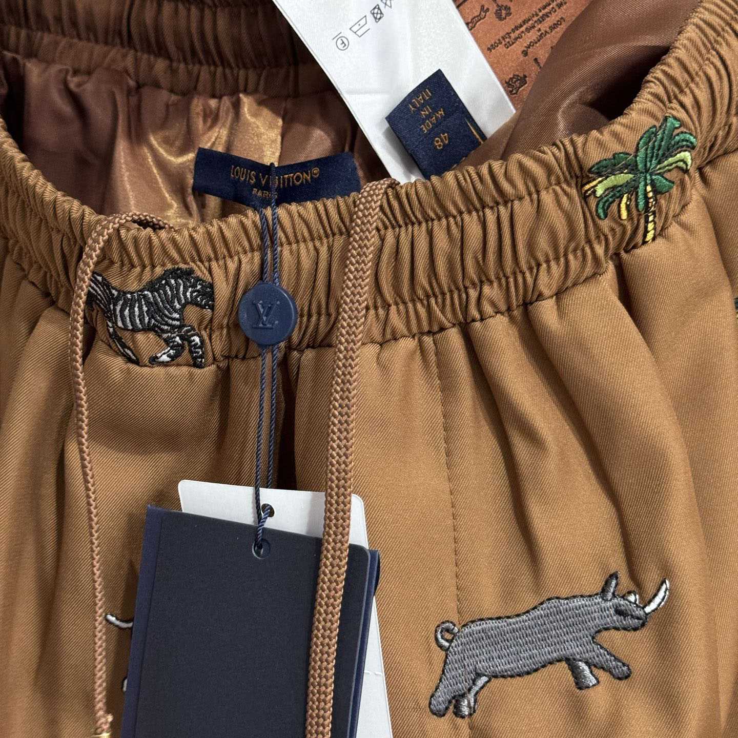 Louis Vuitton LV x The Darjeeling Limited Fil Coupe Drawstring Pants   1AJUMF - FashionPlug