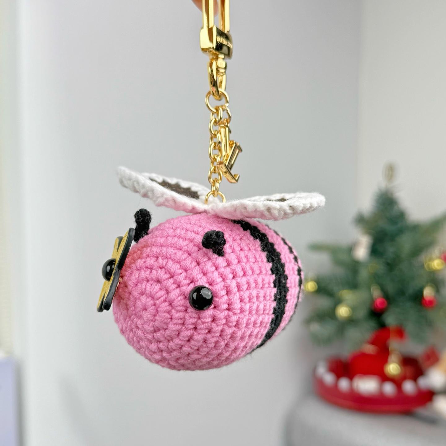 Louis Vuitton Bee LV Crochet Bag Charm   M02585 - FashionPlug