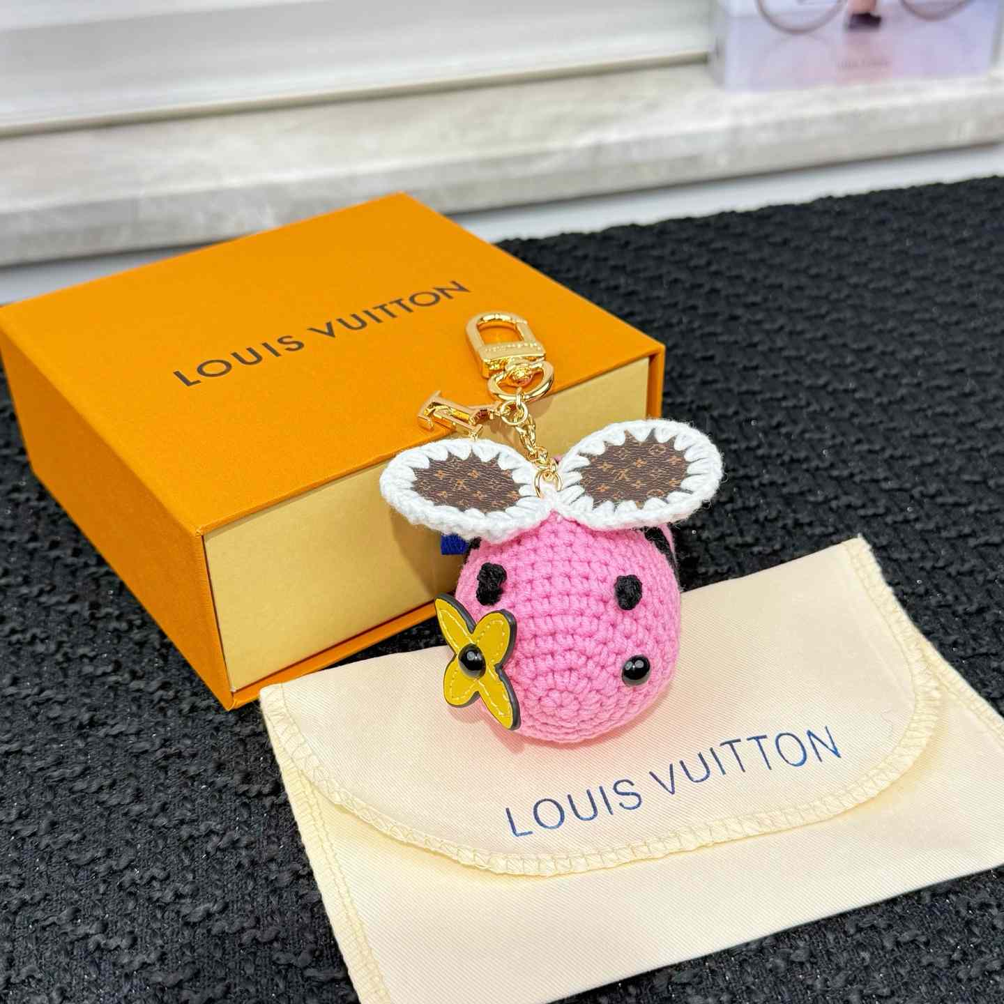 Louis Vuitton Bee LV Crochet Bag Charm   M02585 - FashionPlug