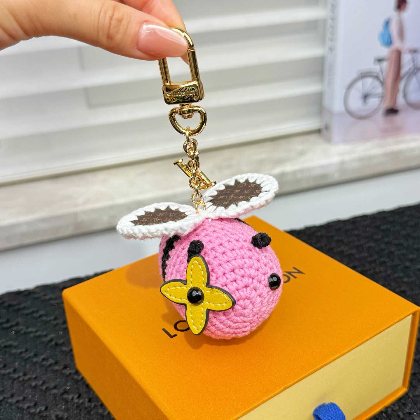 Louis Vuitton Bee LV Crochet Bag Charm   M02585 - FashionPlug