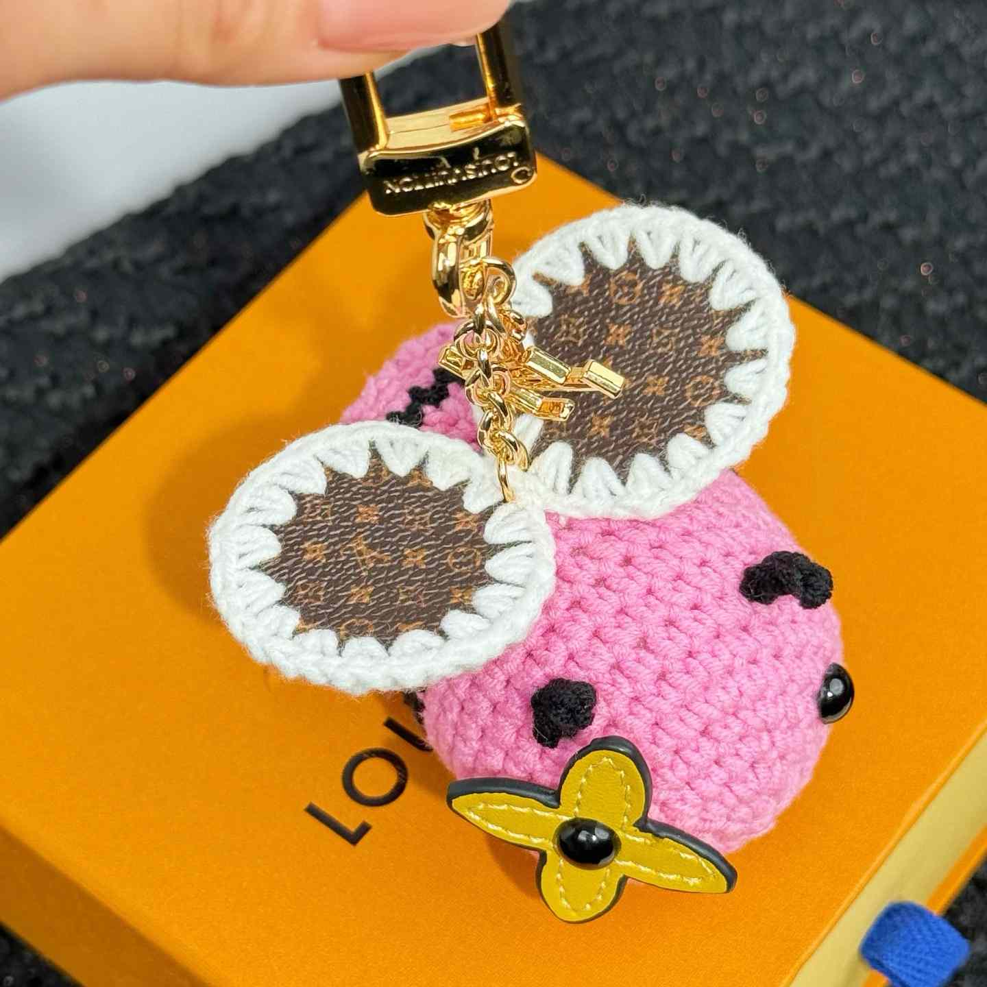Louis Vuitton Bee LV Crochet Bag Charm   M02585 - FashionPlug