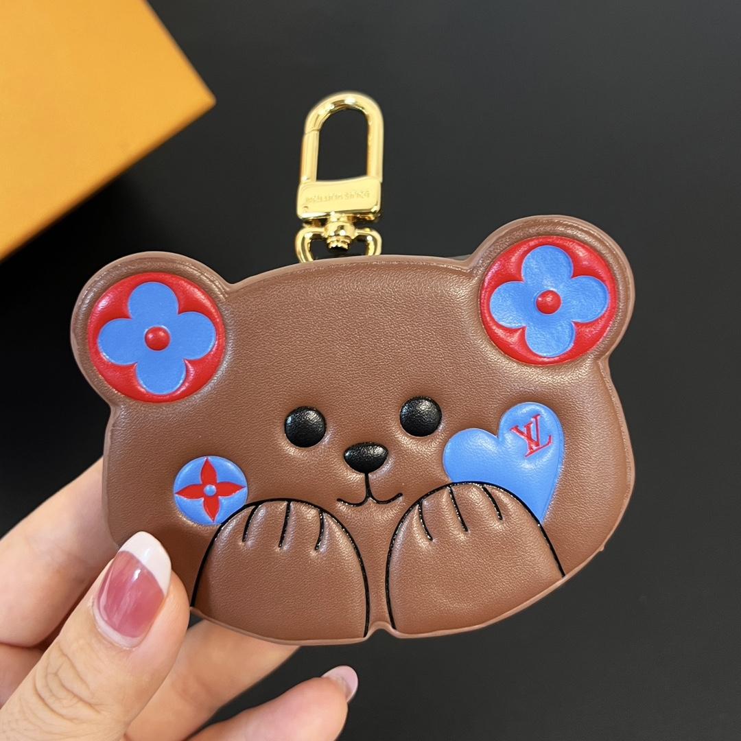 Louis Vuitton Monogram Teddy Bear Earphone Case   - FashionPlug