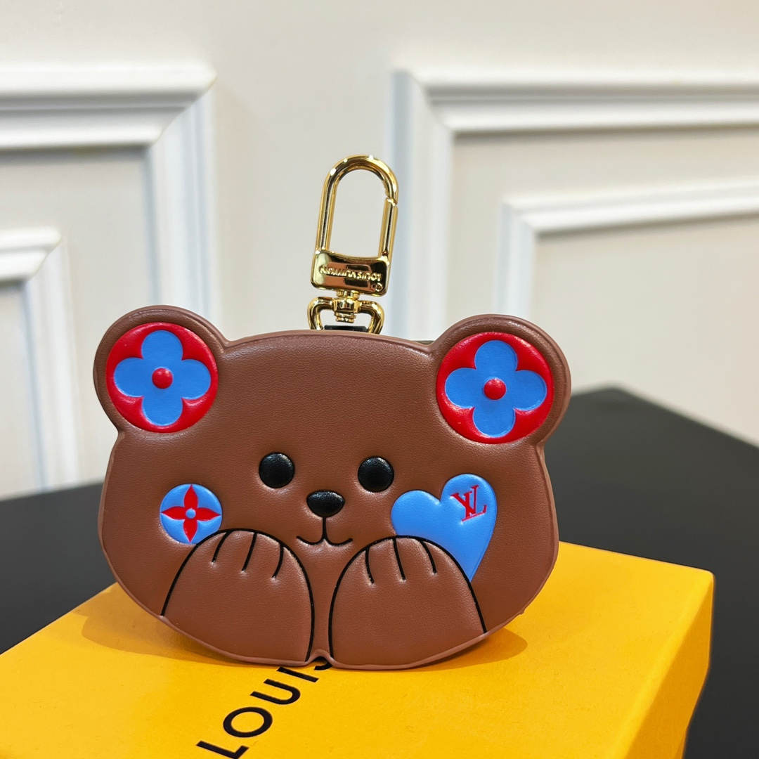 Louis Vuitton Monogram Teddy Bear Earphone Case   - FashionPlug