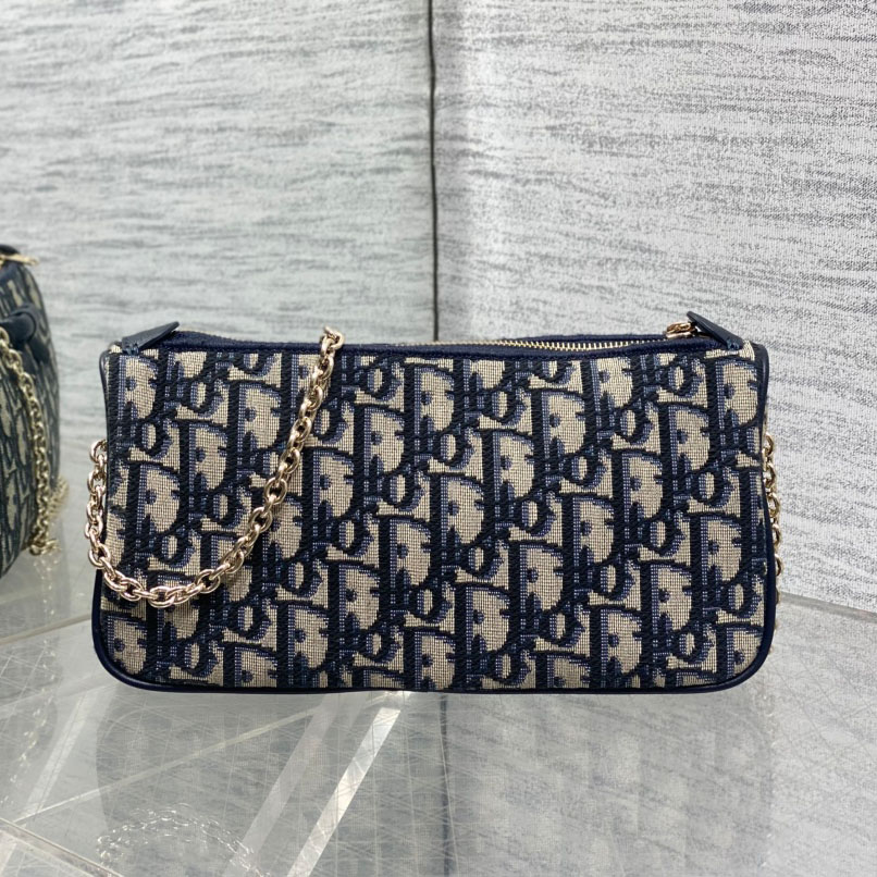 Dior Oblique Bow Pouch with Chain - FashionPlug