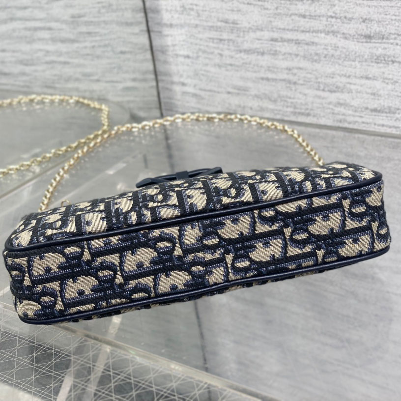 Dior Oblique Bow Pouch with Chain - FashionPlug