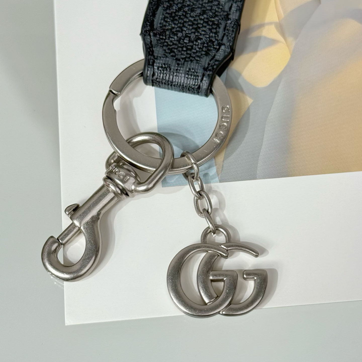 Gucci GG Keychain With Double G  - FashionPlug