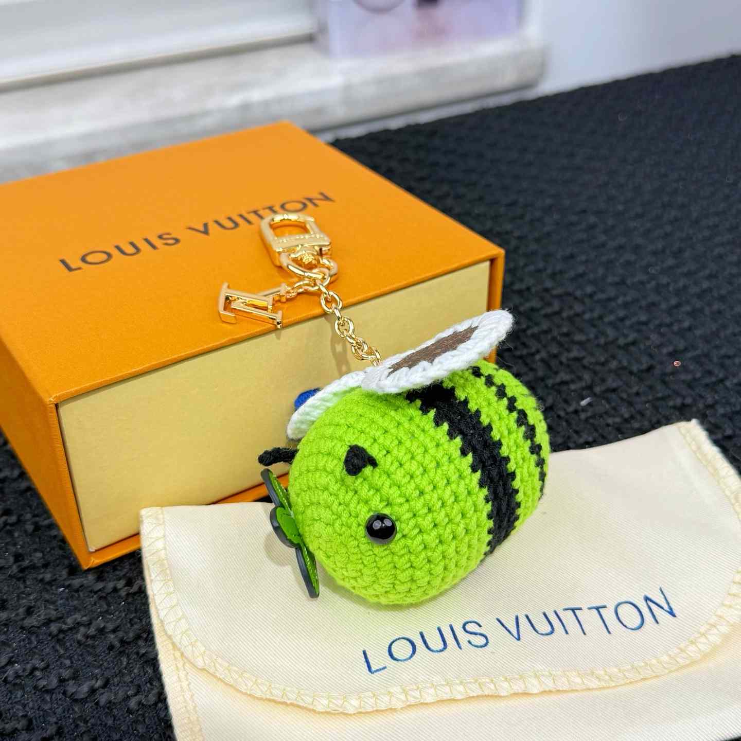 Louis Vuitton Bee LV Crochet Bag Charm   M02585 - FashionPlug